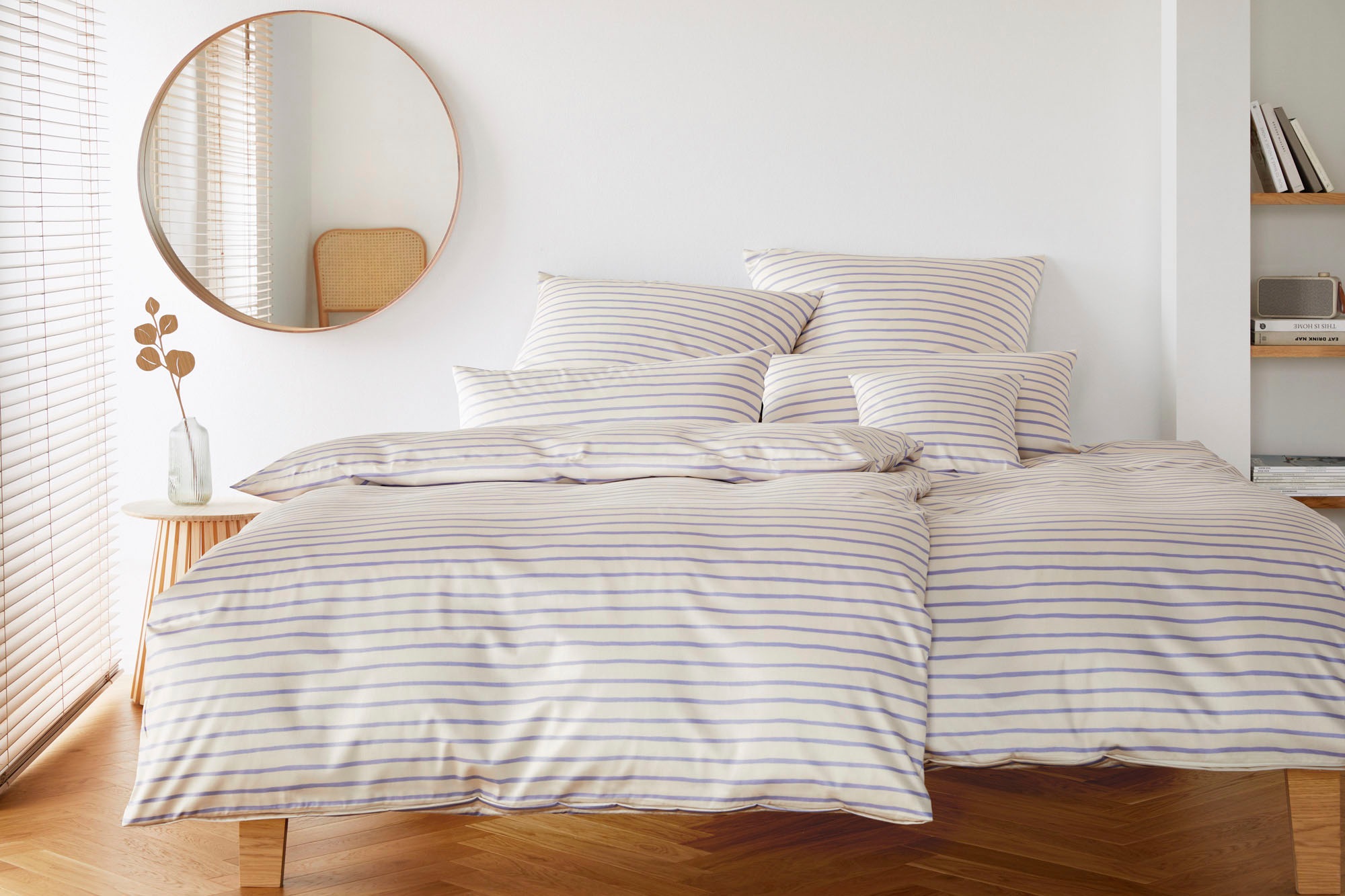 Elegante Bettwäsche "Lines" 2 Stk. tlg. angenehmes Hautgefühl günstig online kaufen