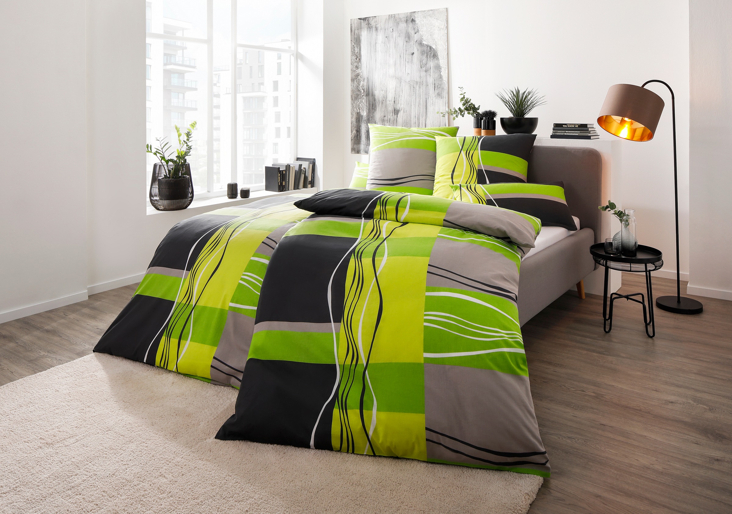 OTTO home Bettwäsche "Kelian" 3 Stk. in verschiedenen Qualitäten, gemustert günstig online kaufen