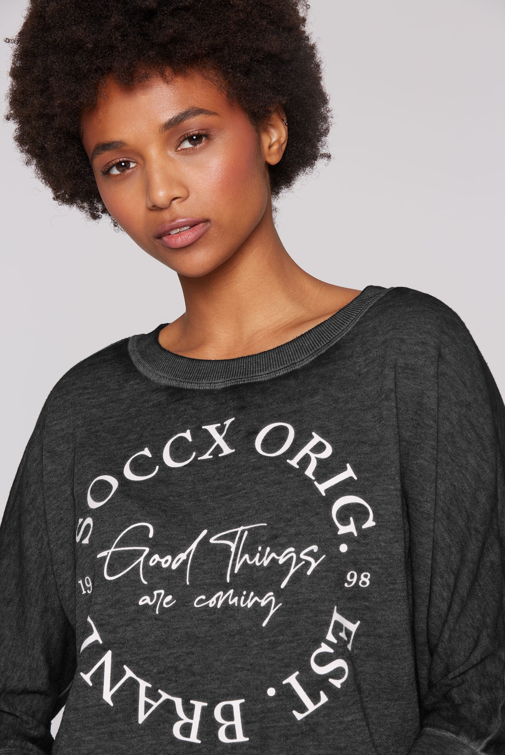 SOCCX Sweater, mit Fledermausärmeln
