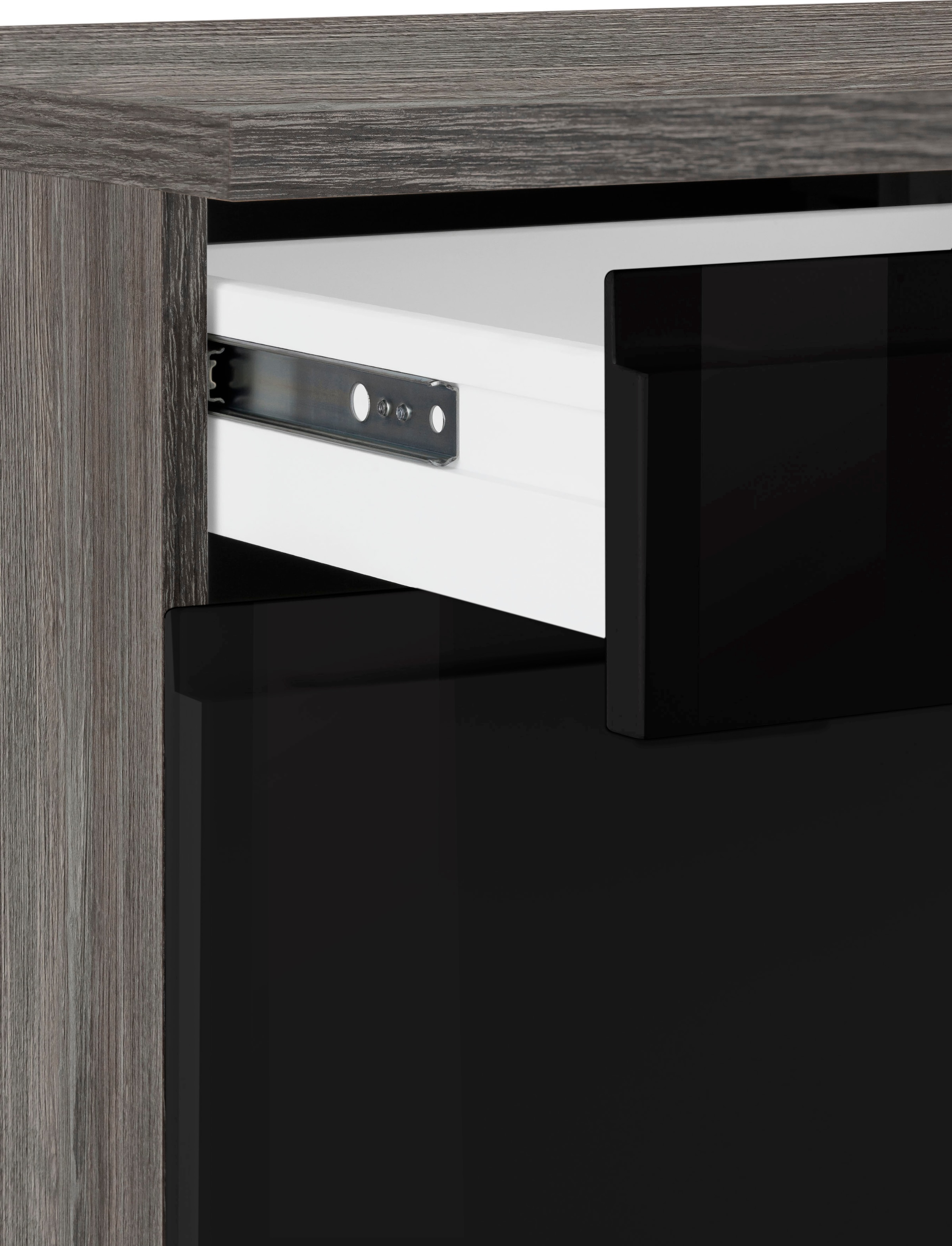 KOCHSTATION Unterschrank »KS-Virginia«, 85 cm hoch, 150 cm breit, 3 Schubladen, 3 Türen, griffloses Design