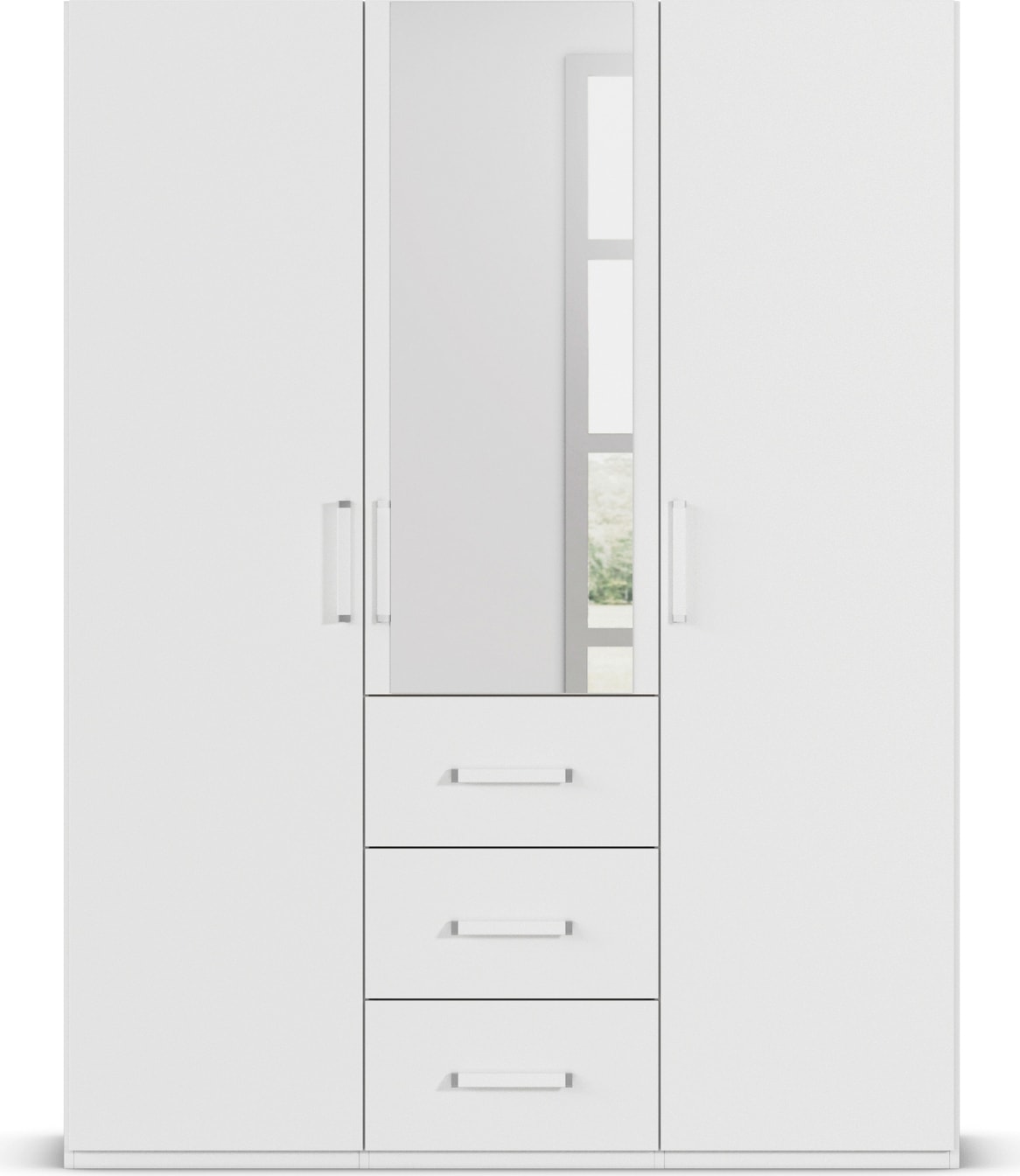 rauch Drehtürenschrank »Kleiderschrank Schrank Garderobe Schlafzimmerschrank EVELYN« in 2 Höhen 197 oder 210 cm erhältlich, inkl. SOFT-CLOSE-FUNKTION,  in elegantem Stil mit Schubladen 3 Breiten und 2 Höhen MADE IN GERMANY