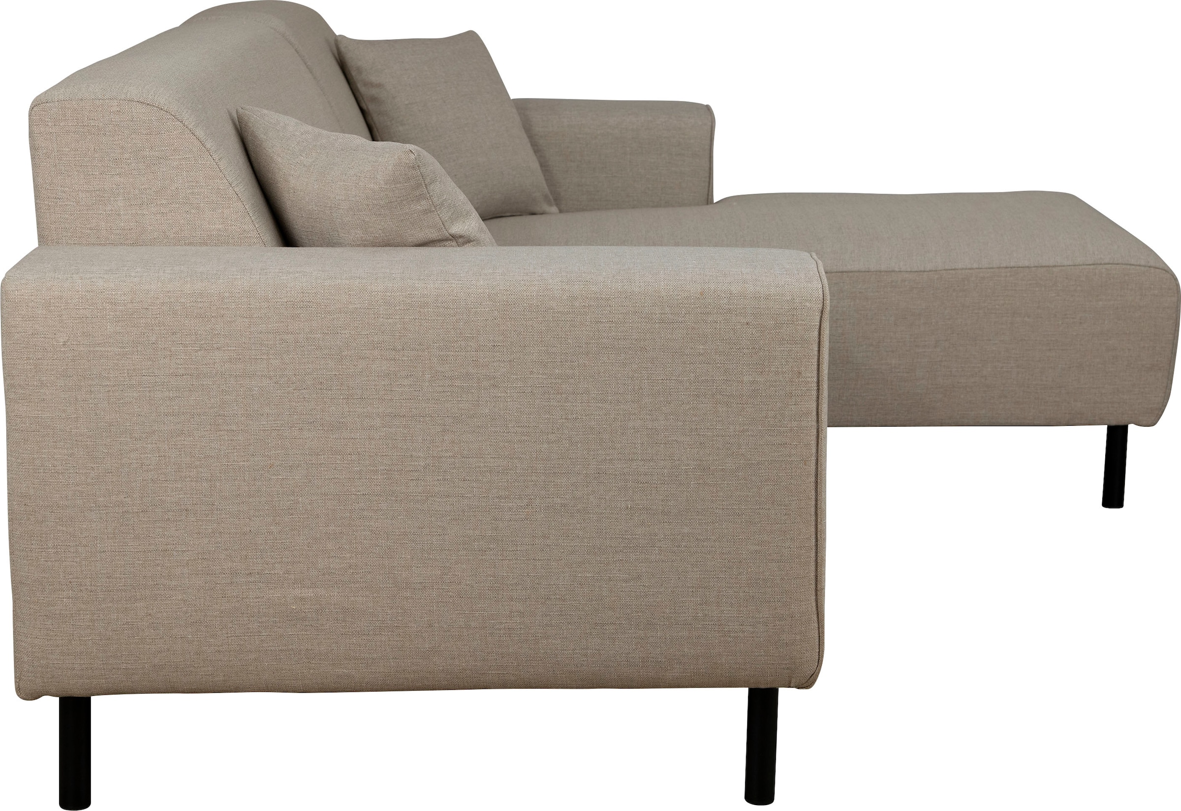 Home affaire Ecksofa »ARROS L-Form mit Wellenunterfederung, Maße B/T/H: 235/163/81 cm«, incl. Zierkissen, mit Recamiere rechts/links bestellbar, auch in Cord