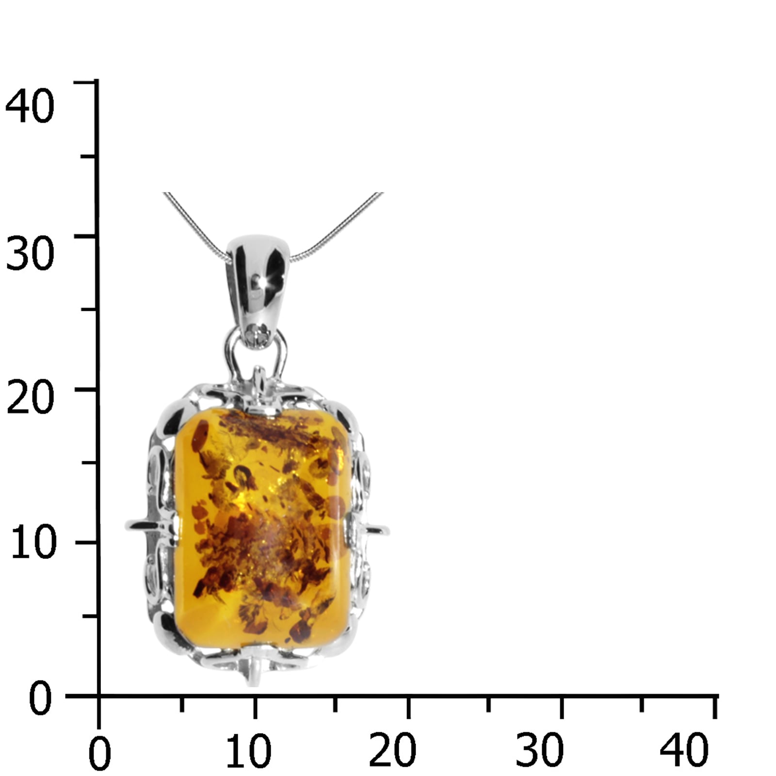 OSTSEE-SCHMUCK Kette mit Anhänger »- Herta - Silber 925/000 - Bernstein«