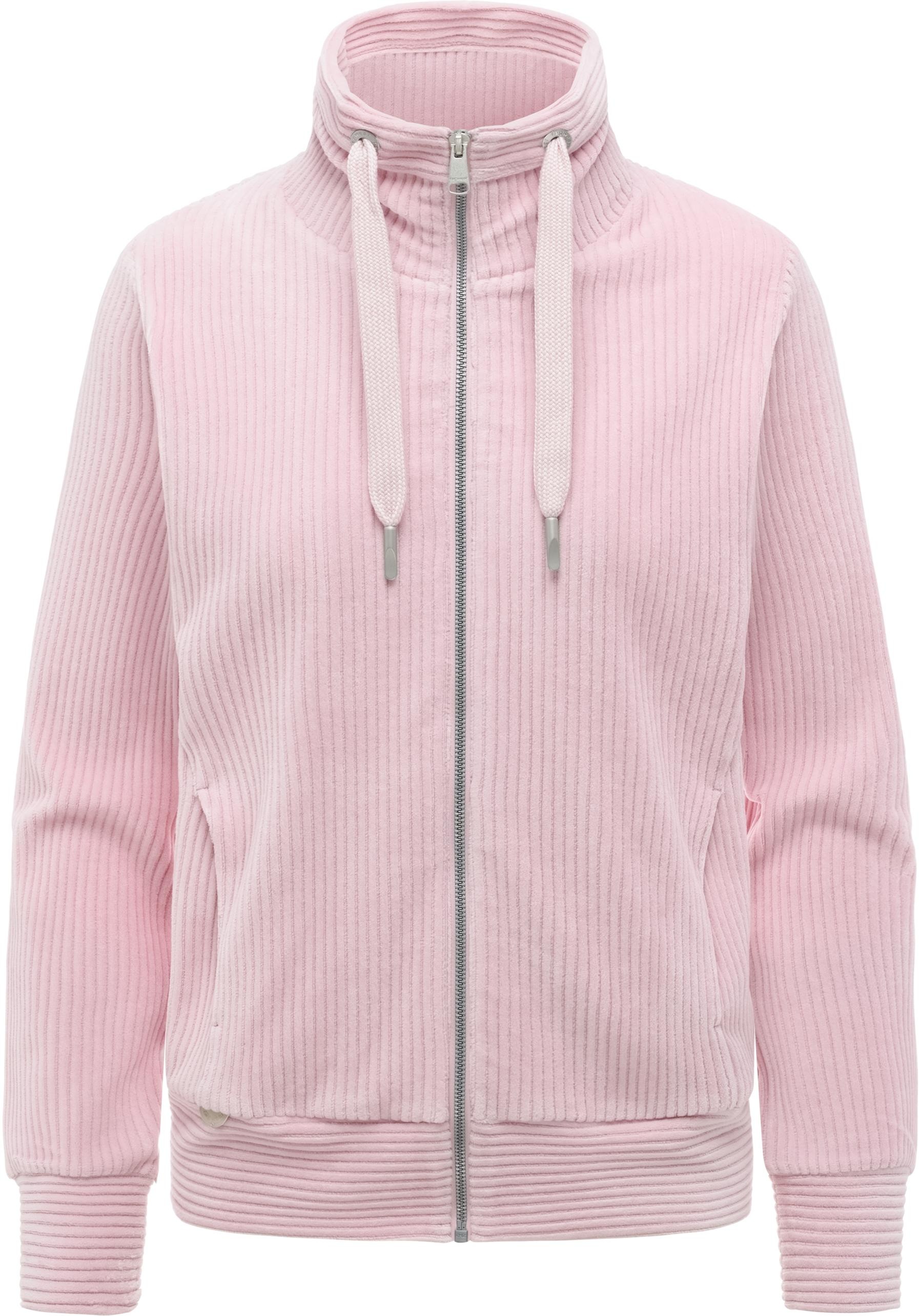 Ragwear Sweatjacke "Ronette Cordy" Zip-Jacke aus weichem Kord und hohem Kragen