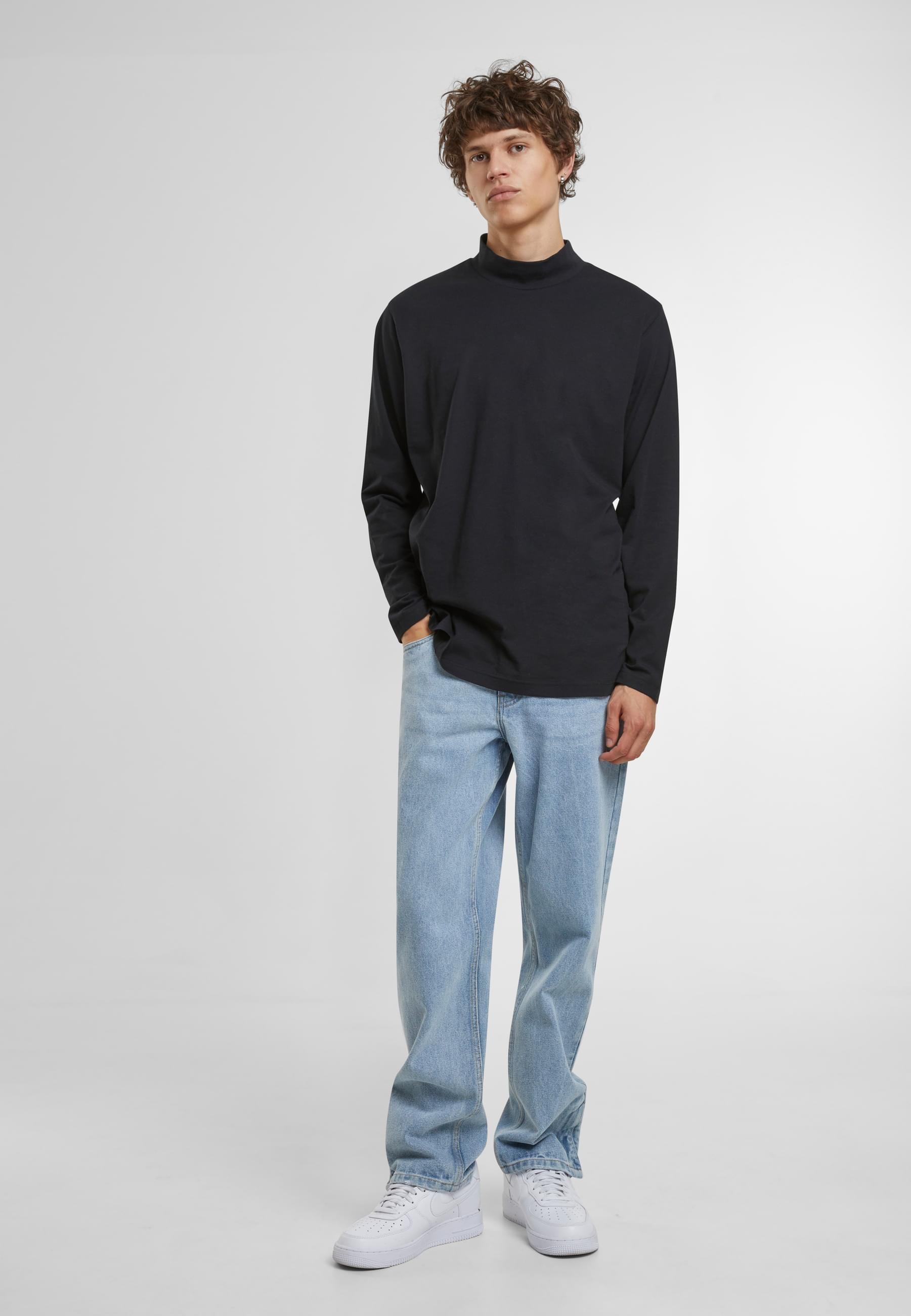 URBAN CLASSICS Longsleeve »Urban Classics Mock Neck Longsleeve«, (1 tlg.)