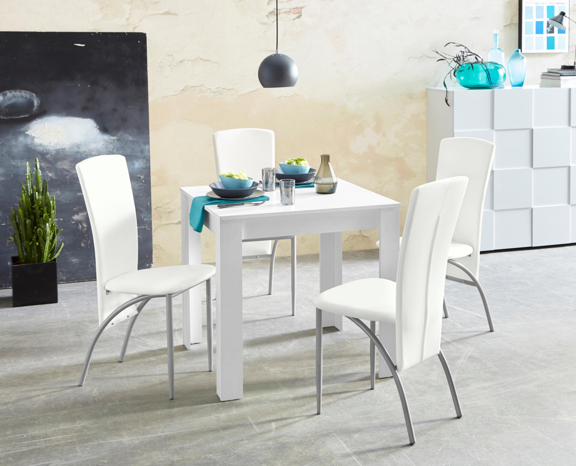 INOSIGN Essgruppe "LynnNico" Set, 5 Stk. tlg. Tischbreite 80 cm, Belastbark günstig online kaufen