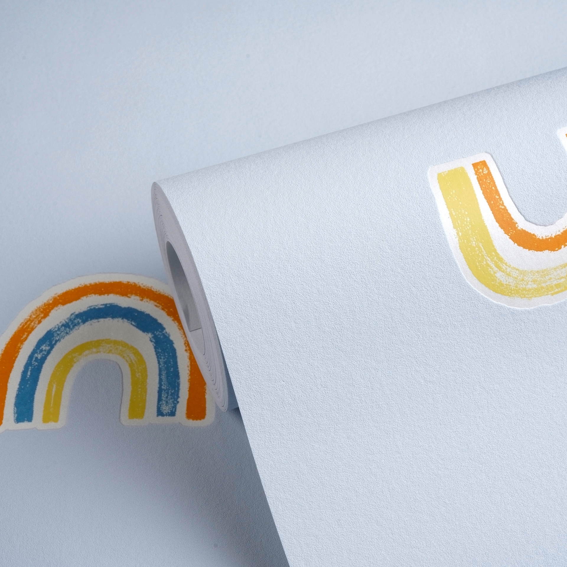 living walls Vliestapete »Kids Studio Regenbogen – Vliestapete für Kinder« Motiv | grafisch | leicht glänzend glatt Handgezeichnete Regenbögen in freundlichen Pastellfarben