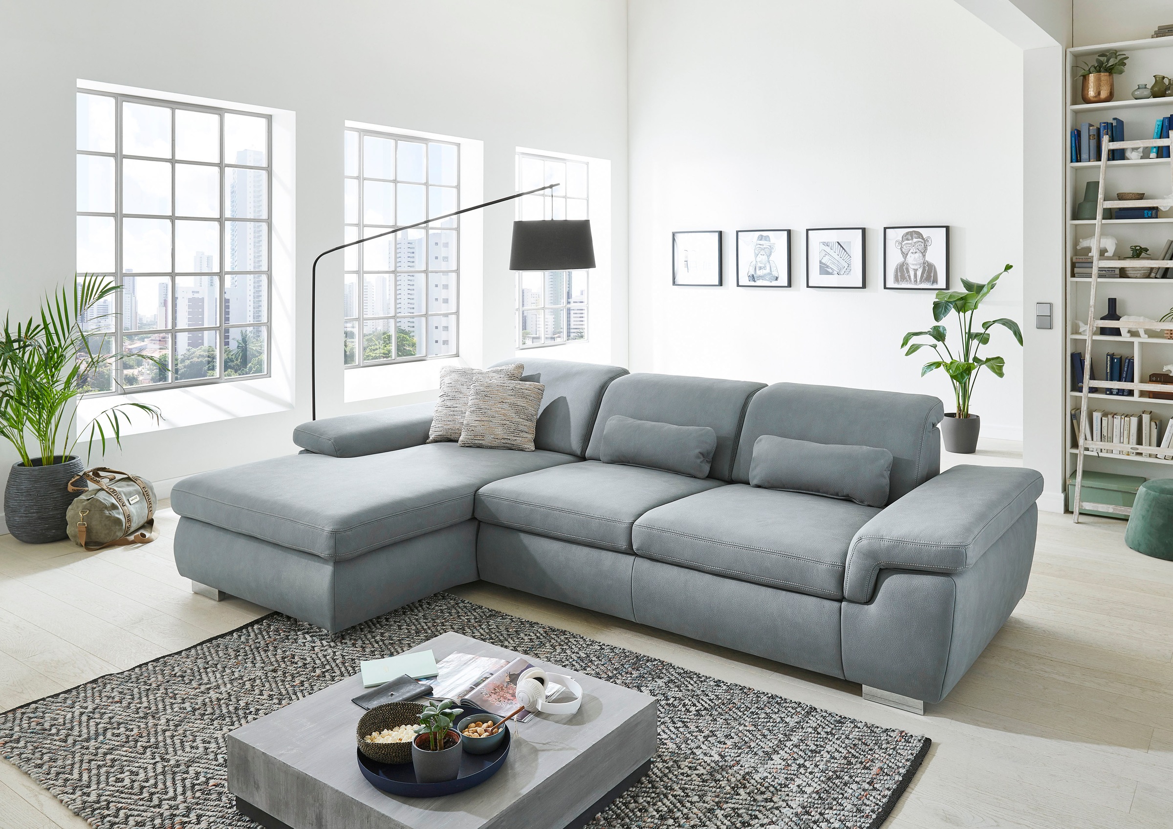 Die PlanBar Ecksofa »MP-IN17041 L-Form«, mit Sitztiefenverstellung, optional Kopfteilverstellung & Bettfunktion