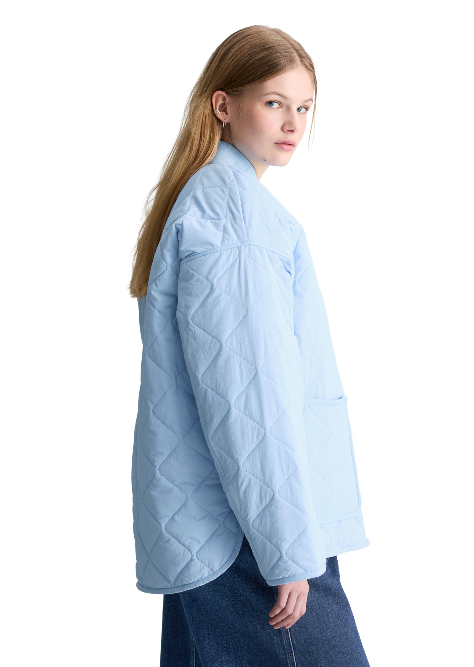 Marc O'Polo DENIM Outdoorjacke »aus recyceltem Nylon« ohne Kapuze