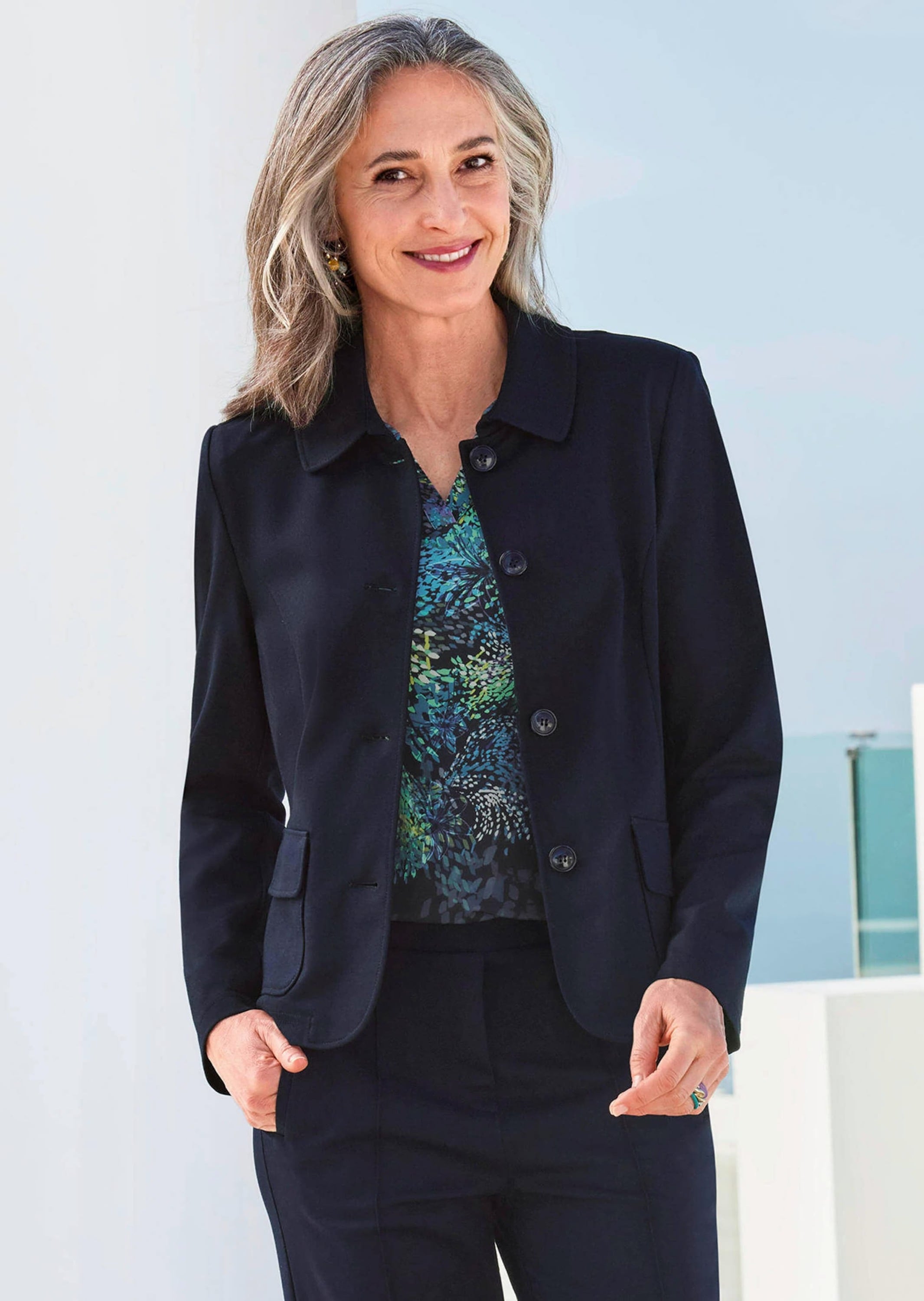 GOLDNER Kurzjacke »Leichte Jacke mit Stehkragen in rot«