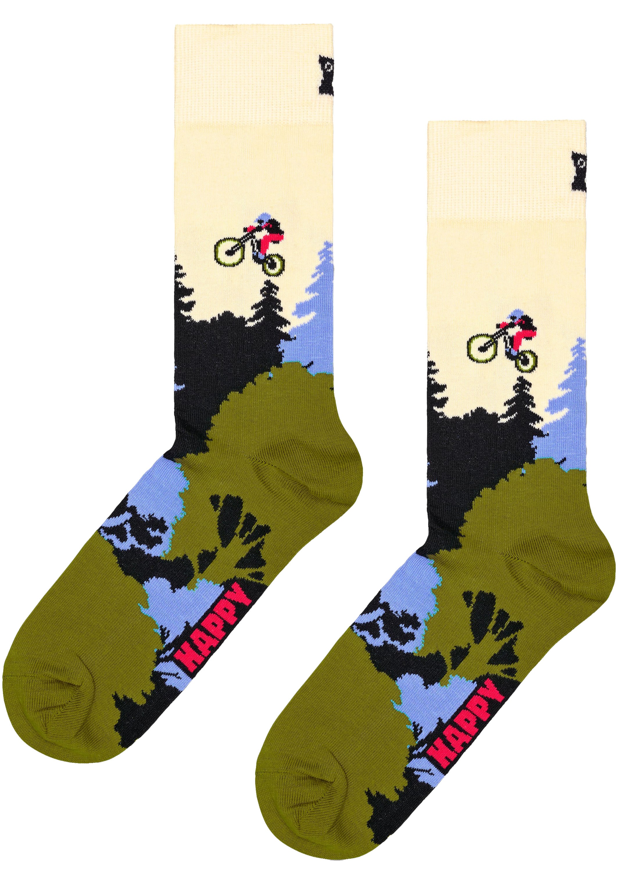 Happy Socks Langsocken, (2er Pack), mit Fahrrad-Musterung