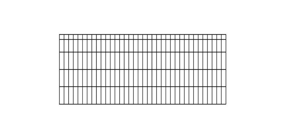 KRAUS Doppelstabmattenzaun »Dino-Pro DS-Z42«, anthrazit, 80 cm hoch, 10 Elemente für 20 m, 11 Pfosten