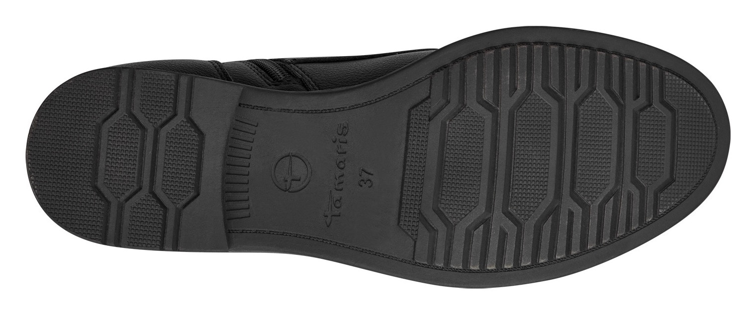 Tamaris Schnürboots, Blockabsatz, Schnürboots Stiefelette mit Zierreißverschluss