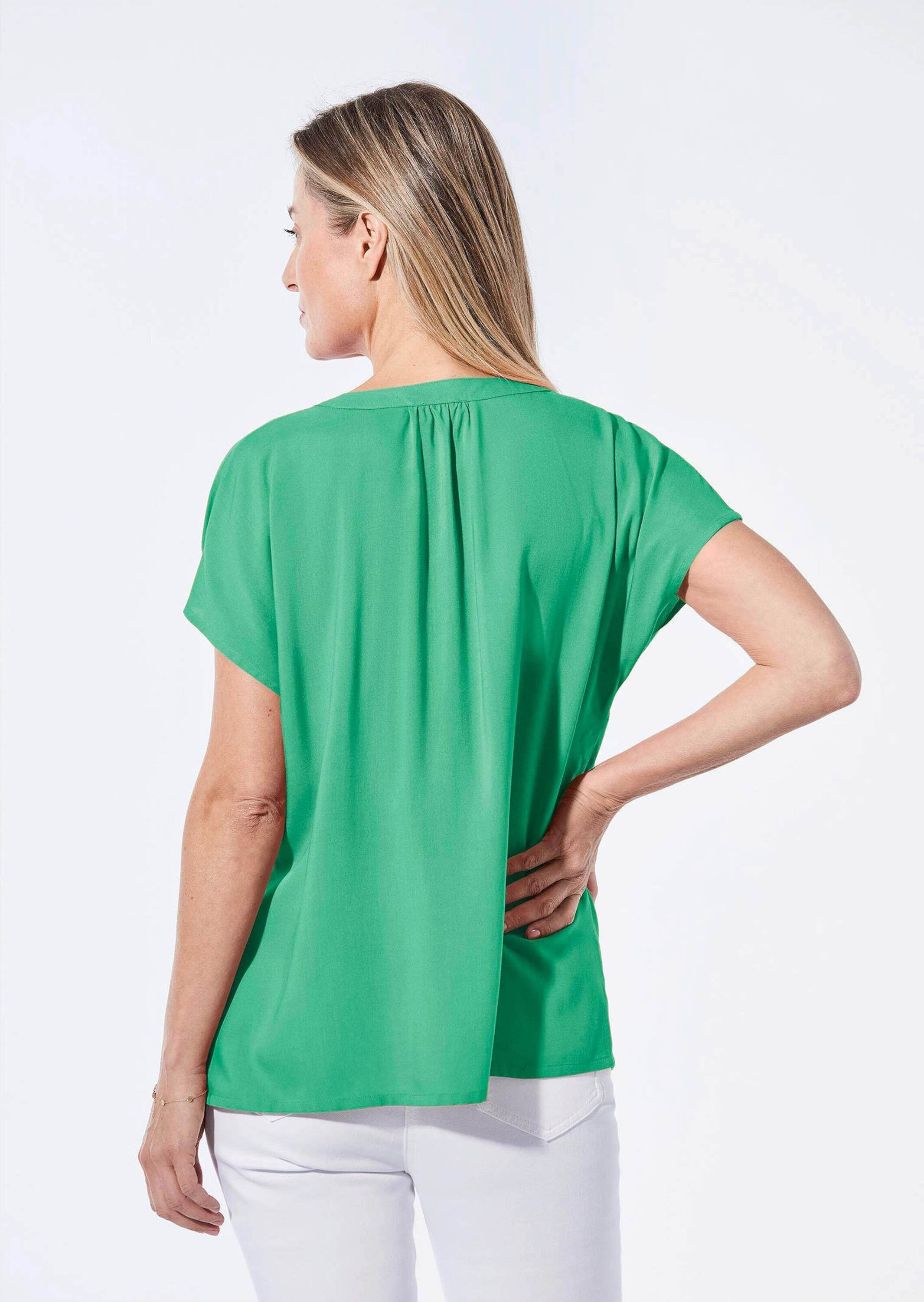 GOLDNER Schlupfbluse »Bluse Bluse mit Tunika Ausschnitt«