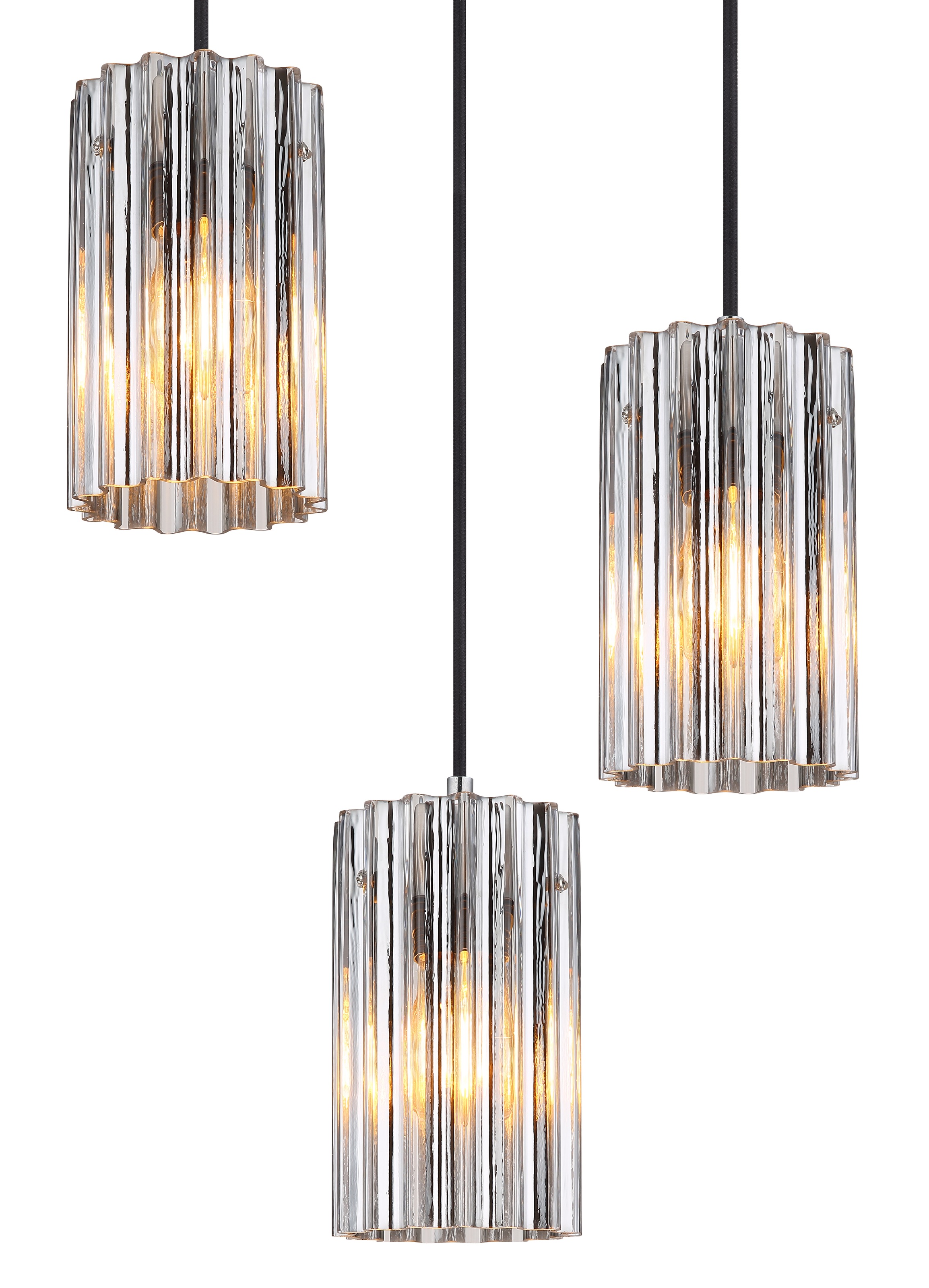 GLOBO LIGHTING Hängeleuchte »CAYDEN« E27 1 Stk. Hängeleuchte für Esszimmer Nickel & Glas