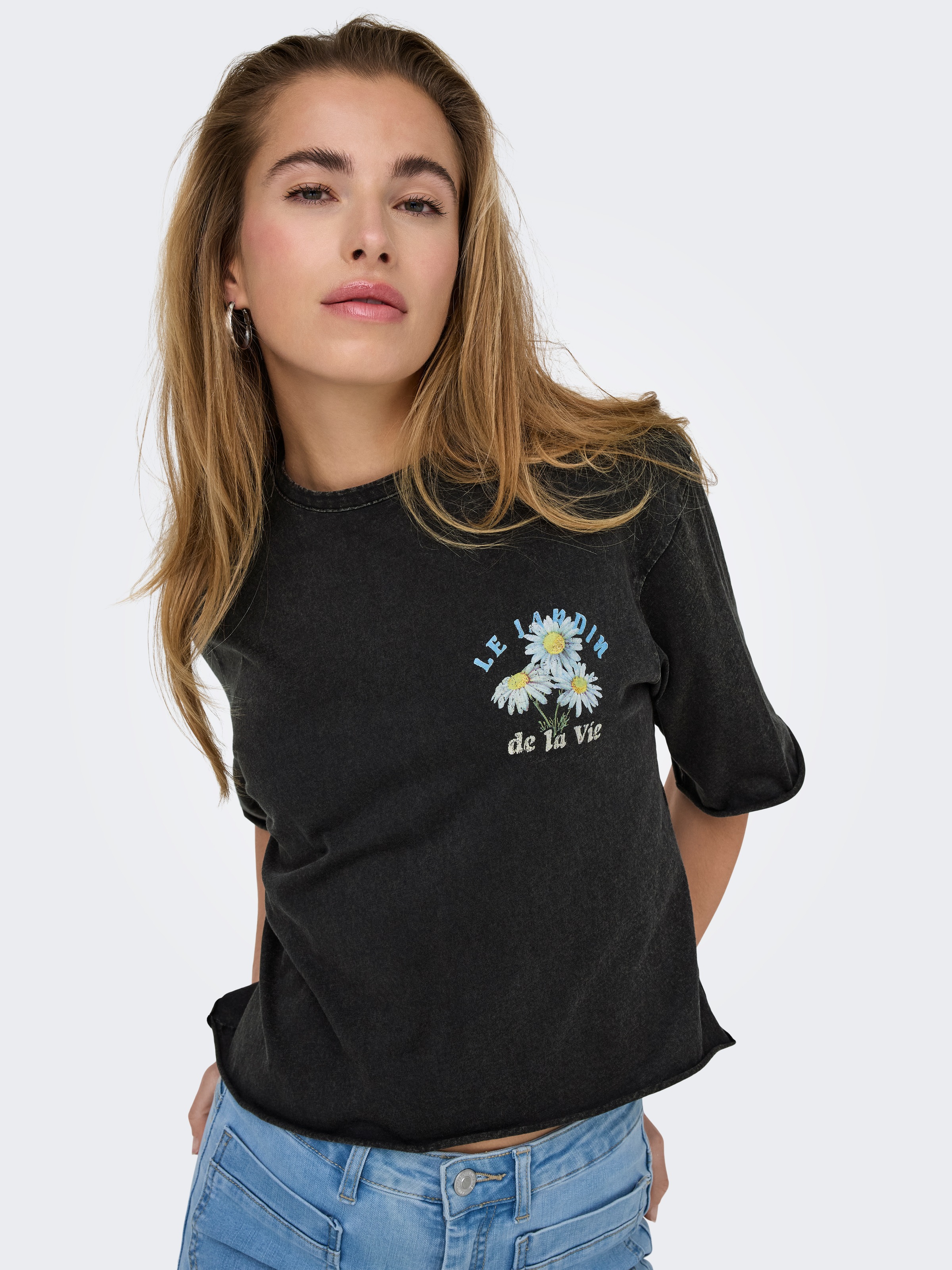 ONLY Kurzarmshirt "ONLLUCY LIFE S/S FLOWERS TOP BOX JRS" günstig online kaufen
