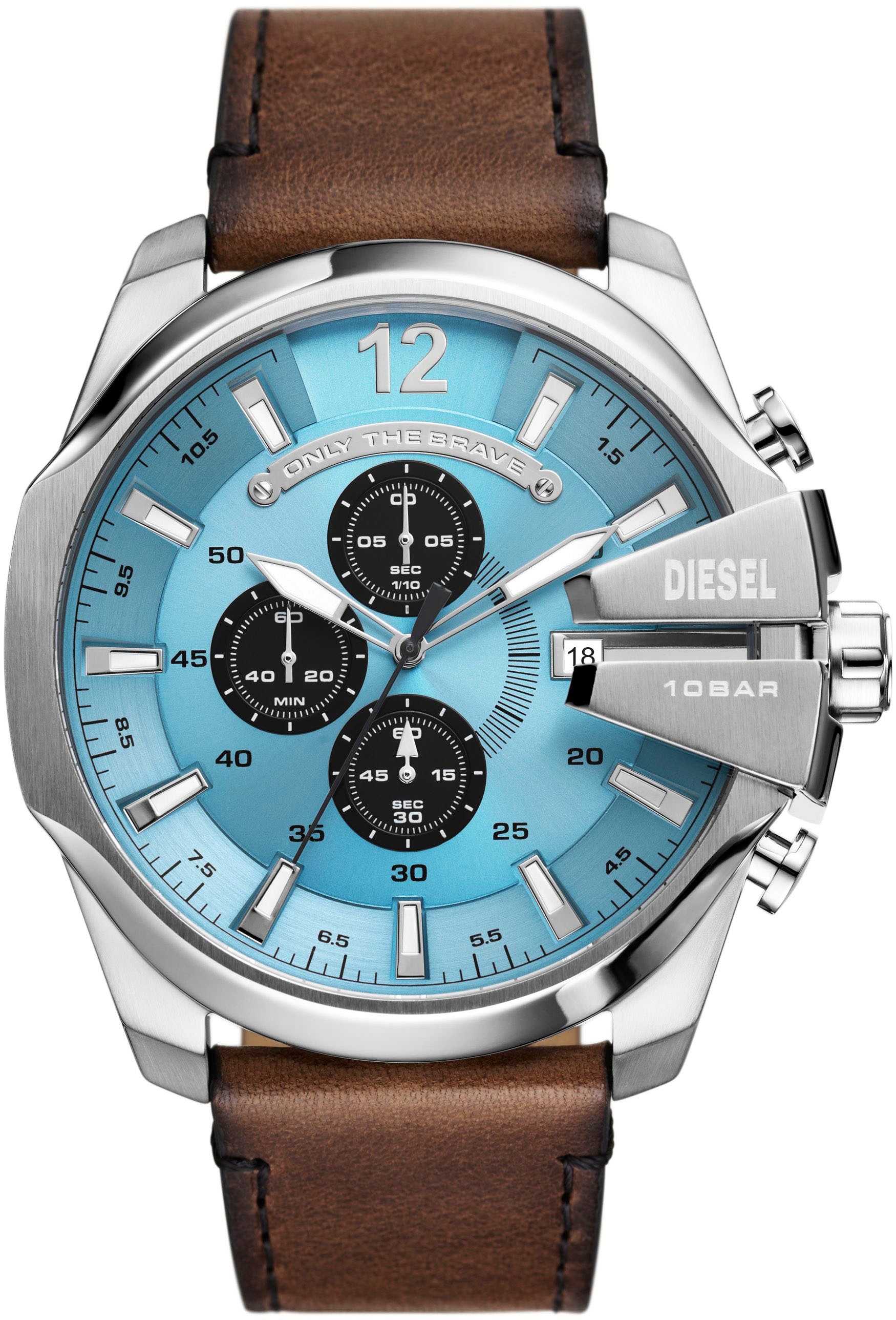 Diesel Chronograph »MEGA CHIEF, DZ4657«, Quarzuhr, Armbanduhr, Herrenuhr, Datum, Stoppfunktion