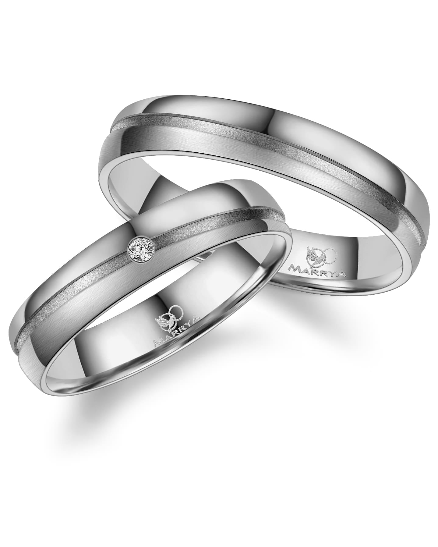 Marrya Partnerring »Diamant Titan Ringe Trauringe Eheringe Partnerringe«