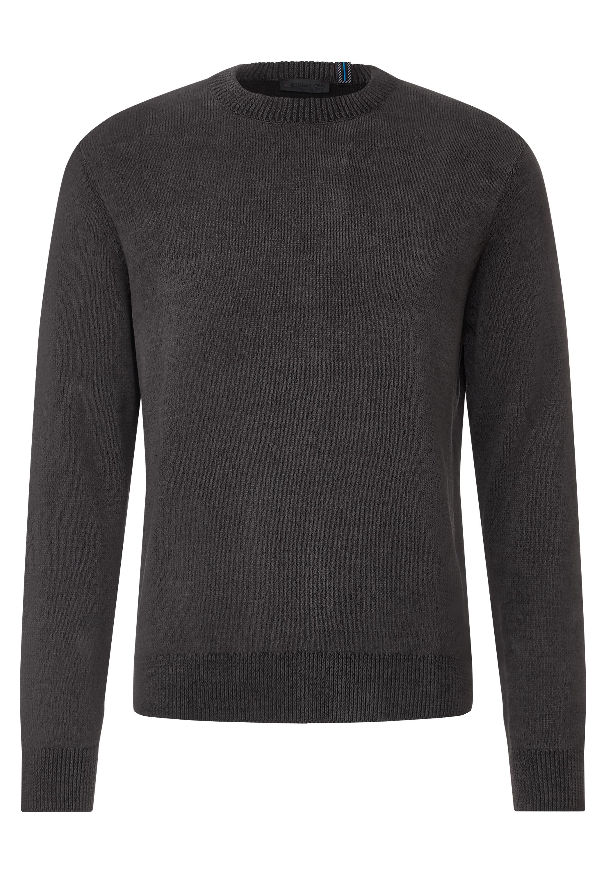 STREET ONE MEN Strickpullover, mit Rundhalsausschnitt