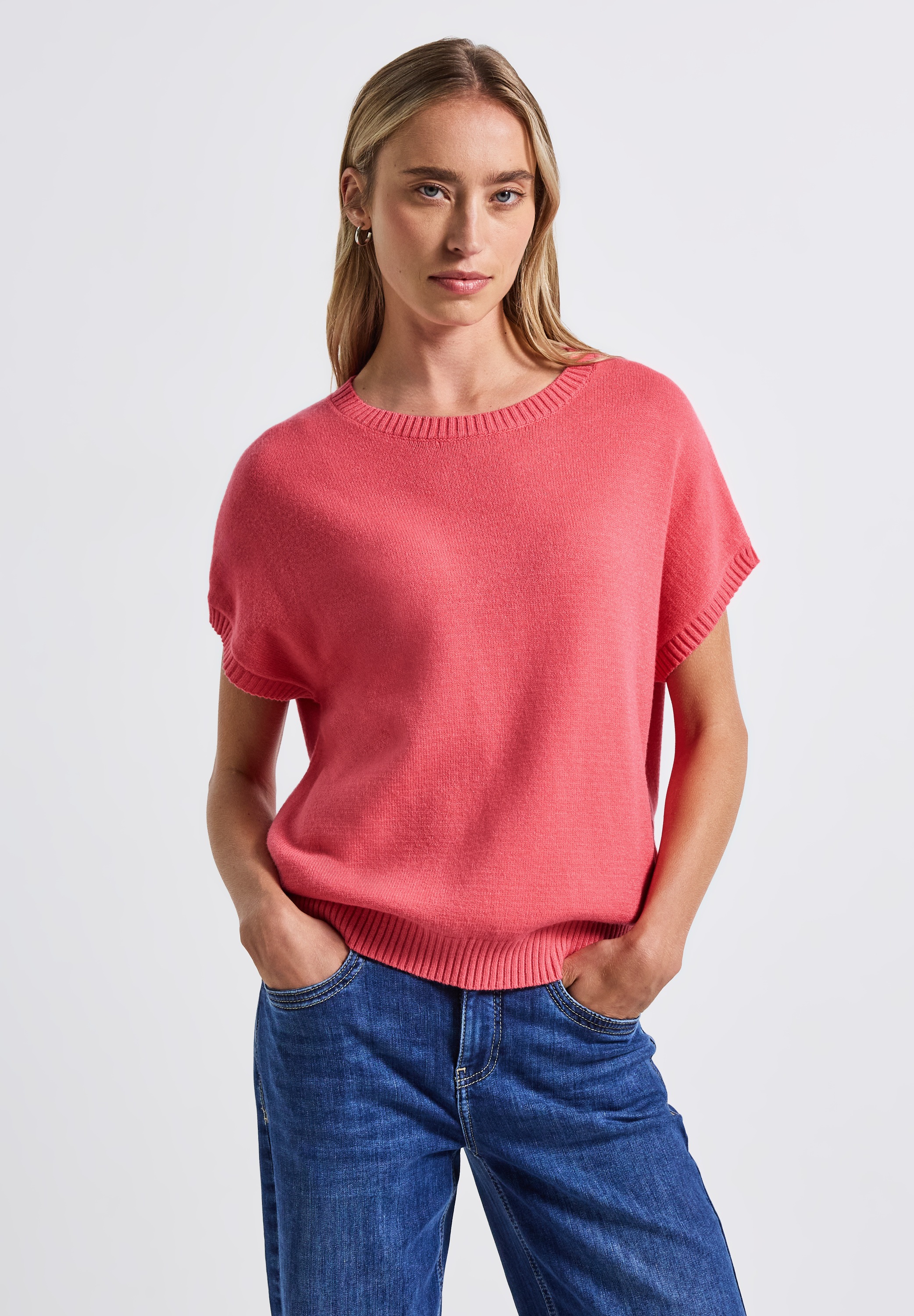 STREET ONE Kurzarmpullover aus Feinstrick günstig online kaufen