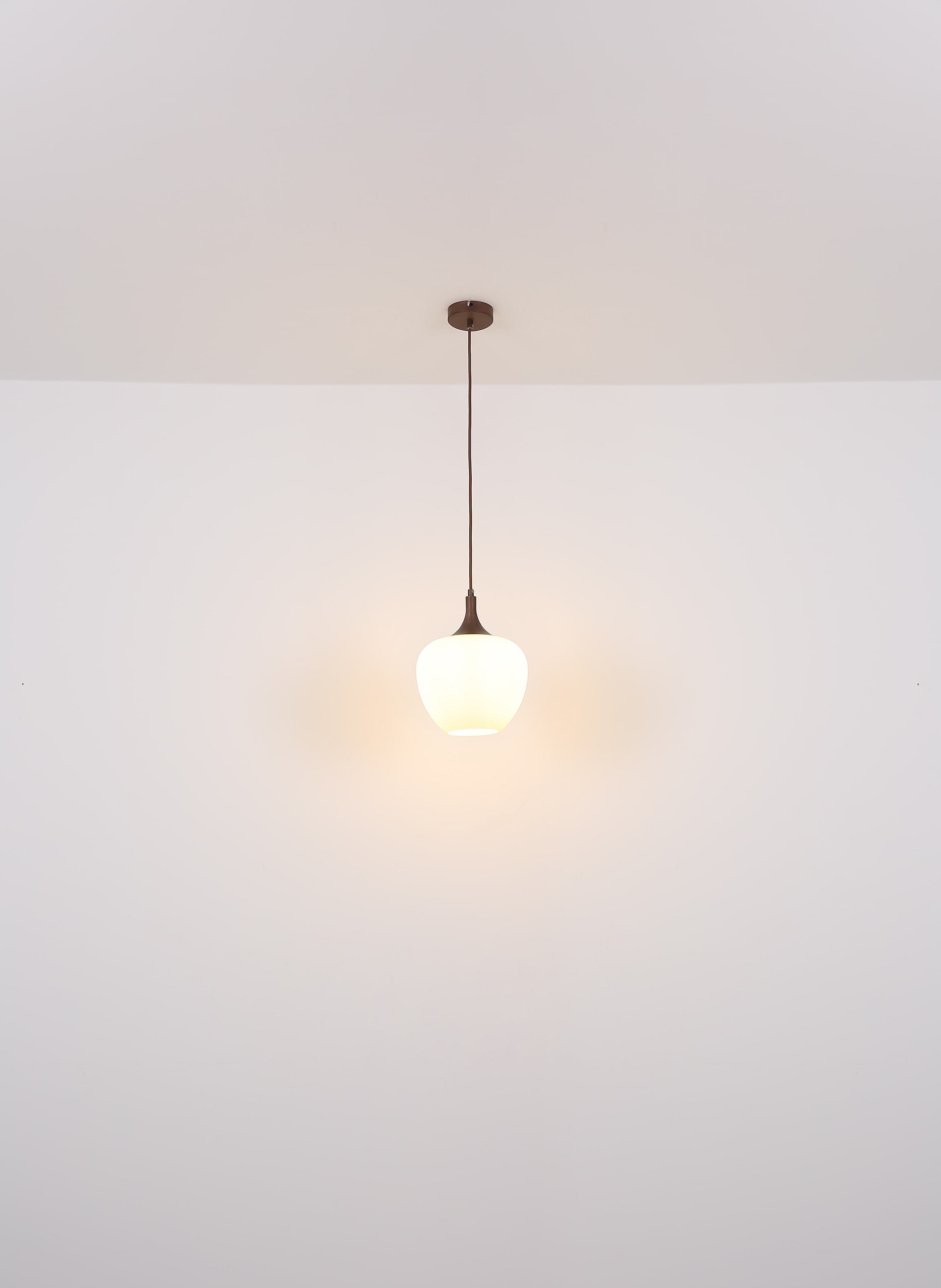 GLOBO LIGHTING Hängeleuchte »MAXY«, Leuchtmittel E27 | ohne Leuchtmittel, Hängelampe/Pendelleuchte/Glas opal/kaffeefarben/Wohnzimmer