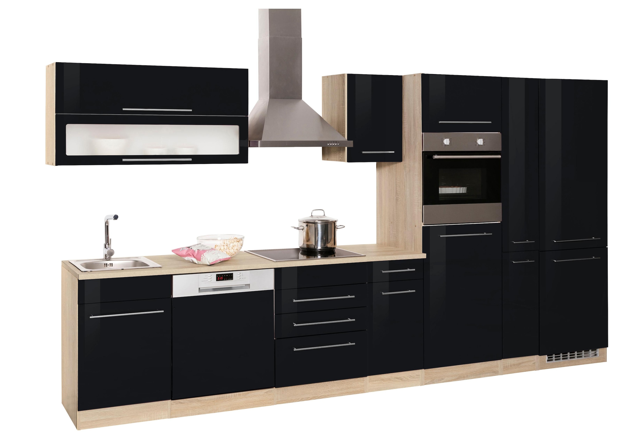 KOCHSTATION Küchenzeile »KS-Eton«, mit E-Geräten, Breite 360 cm