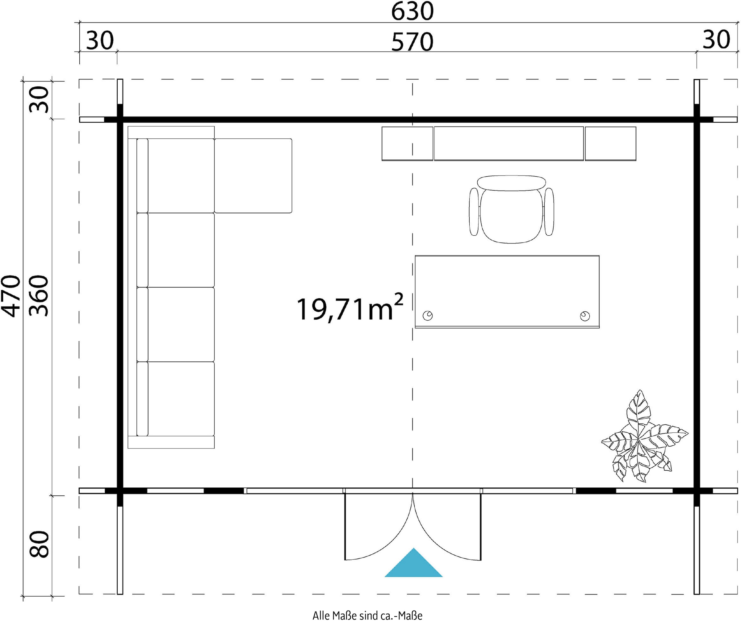 LASITA MAJA Gartenhaus »SUSSEX«, (Set, inkl. Fussbodenbretter zum verlegen)