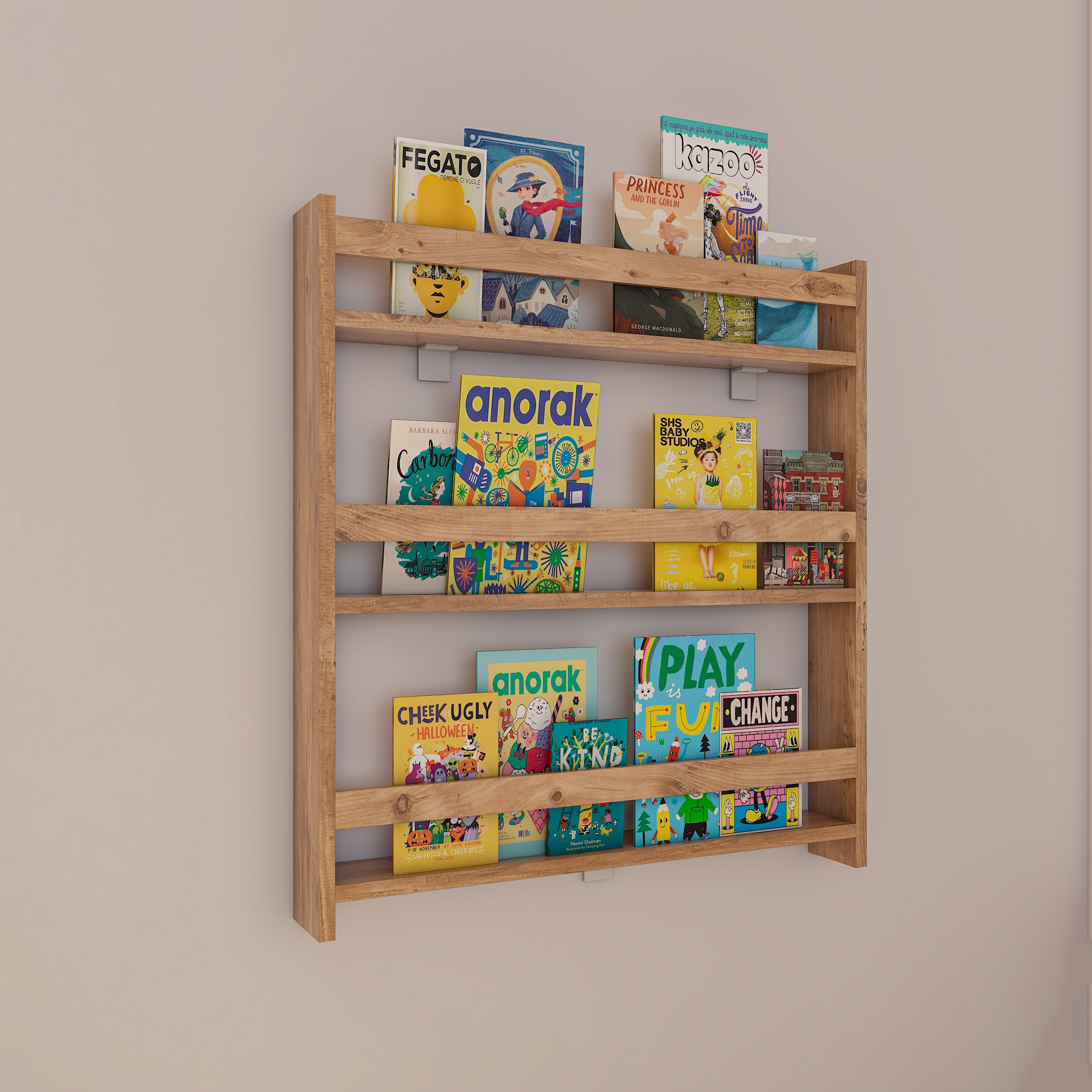 VCM Wandregal »Holz Kinderregal Bücherregal Kinder Regal Kidos«