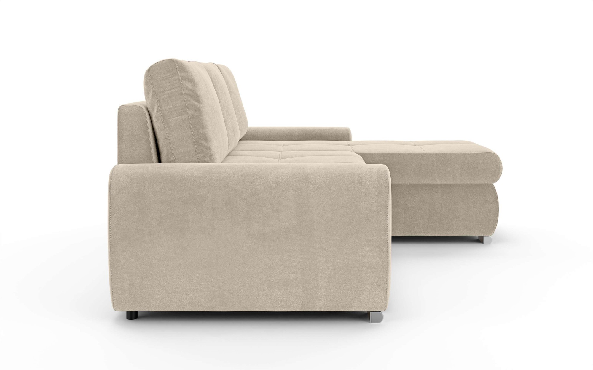 INOSIGN Ecksofa »HAVERHILL Schlafsofa mit Bettkasten, Maße B/H/T: 237/89/166 cm«, L-Form mit Recamiere links oder rechts bestellbar, Wellenunterfederung