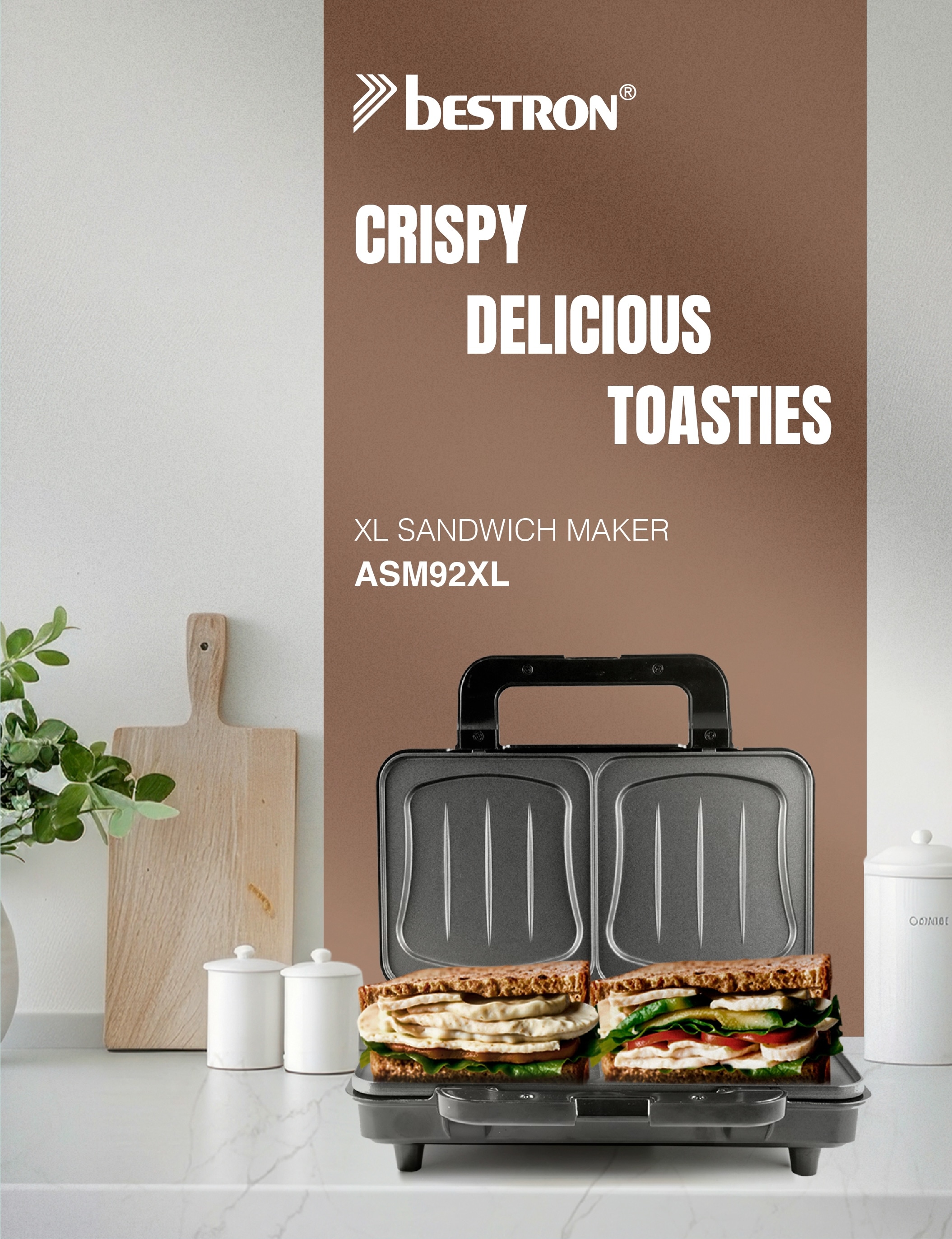 bestron Sandwichmaker »ASM92XLCO«, 900 W