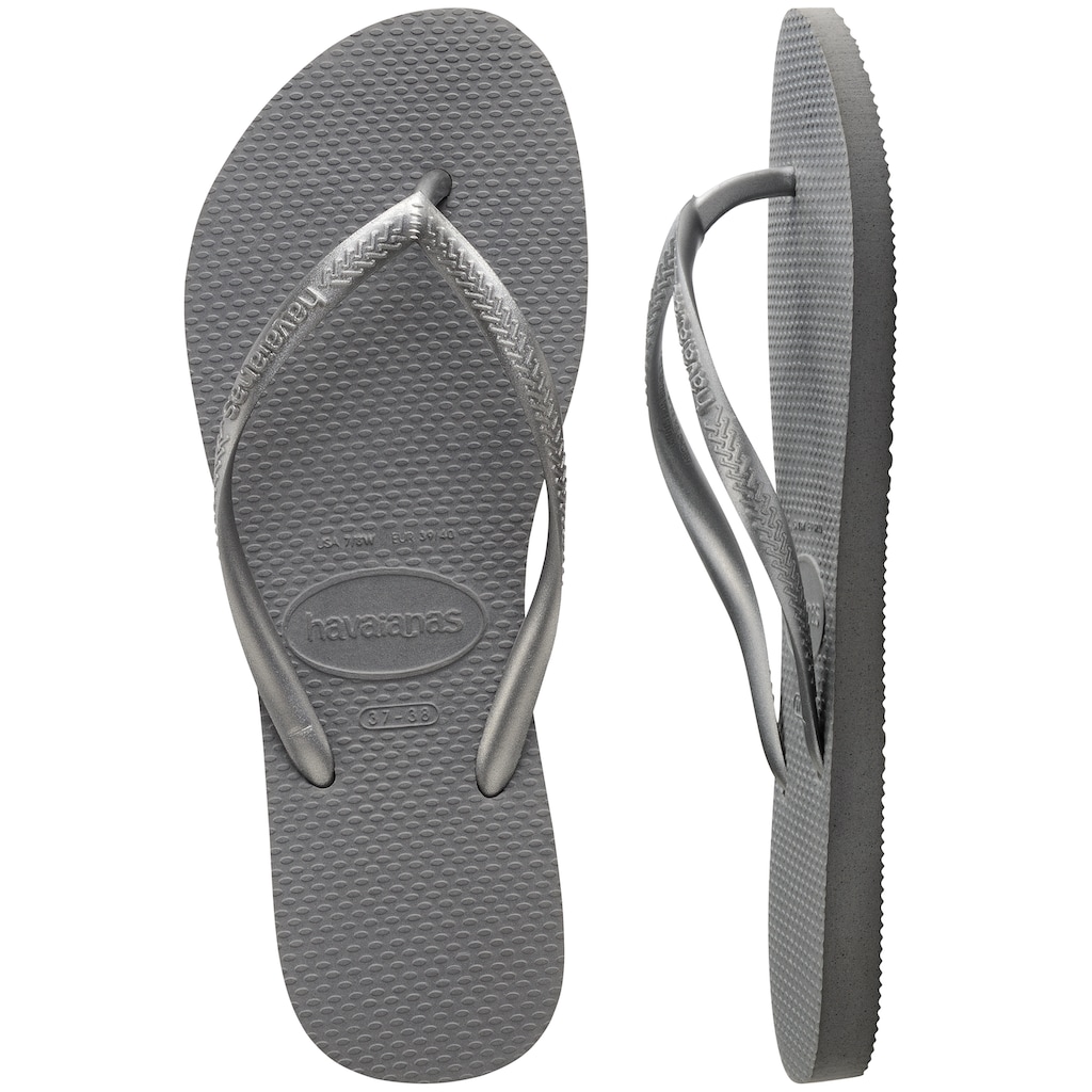 Havaianas Zehentrenner »Slim«, Sommerschuh, Schlappen, Poolsildes mit weichem Zehensteg