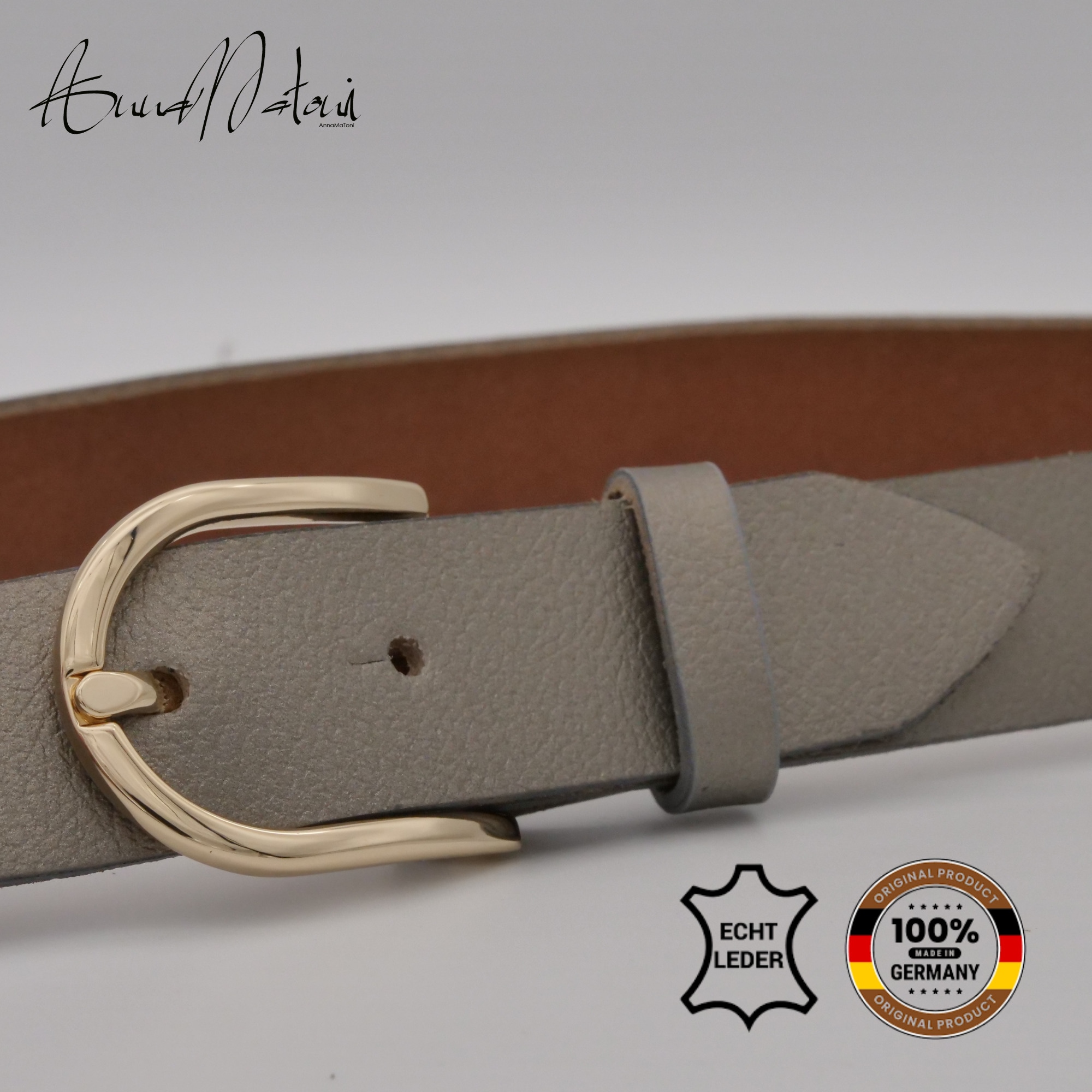 AnnaMatoni Ledergürtel »AnnaMatoni Damen Ledergürtel Basic Gürtel 3cm breit echt Leder«