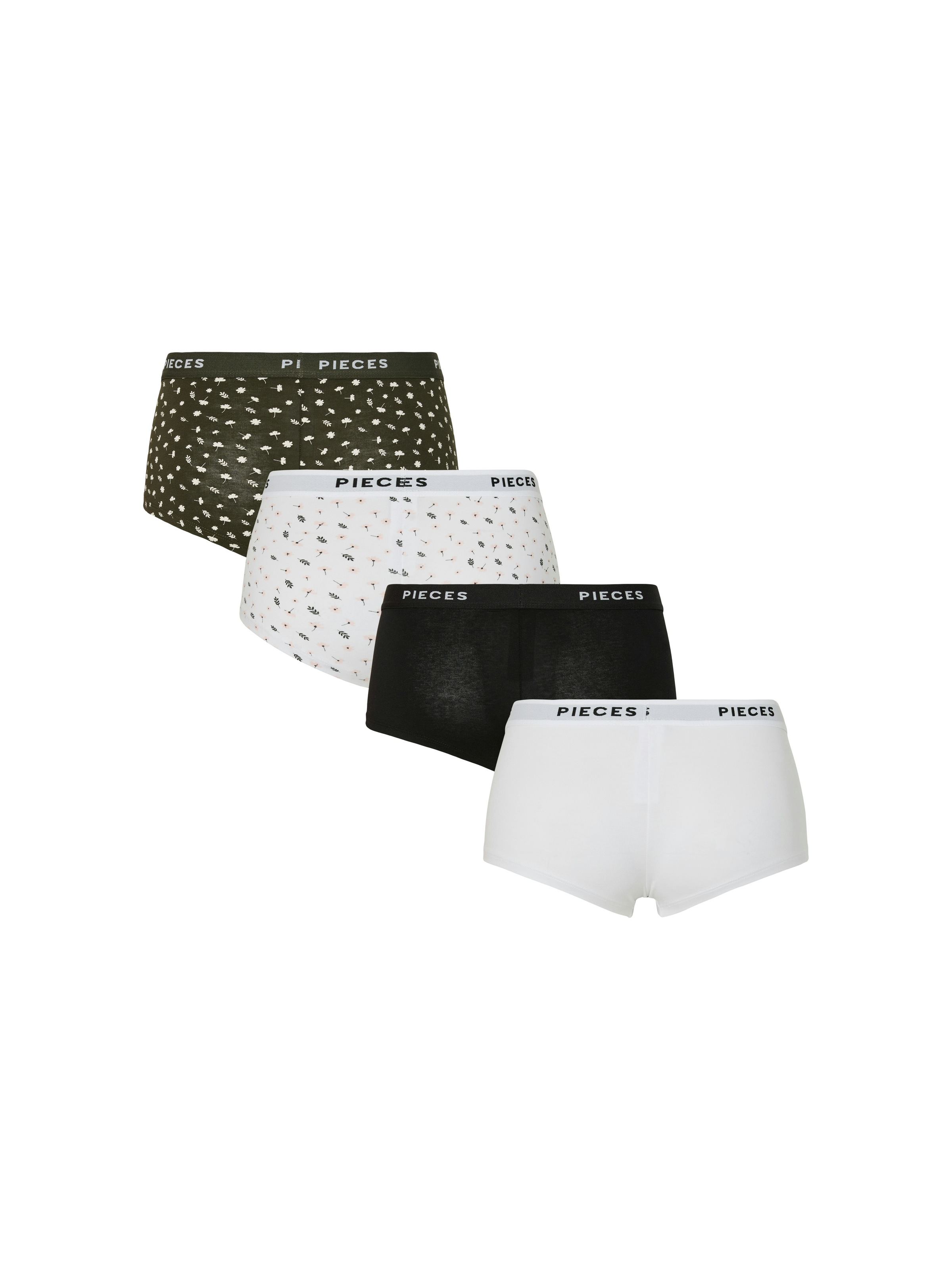 pieces Hipster "PCLOGO LADY 4 PACK AOP/SOLID NOOS BC", (Packung, 4 St.) günstig online kaufen