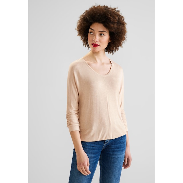 STREET ONE 3/4-Arm-Shirt, in Unifarbe online bestellen | BAUR