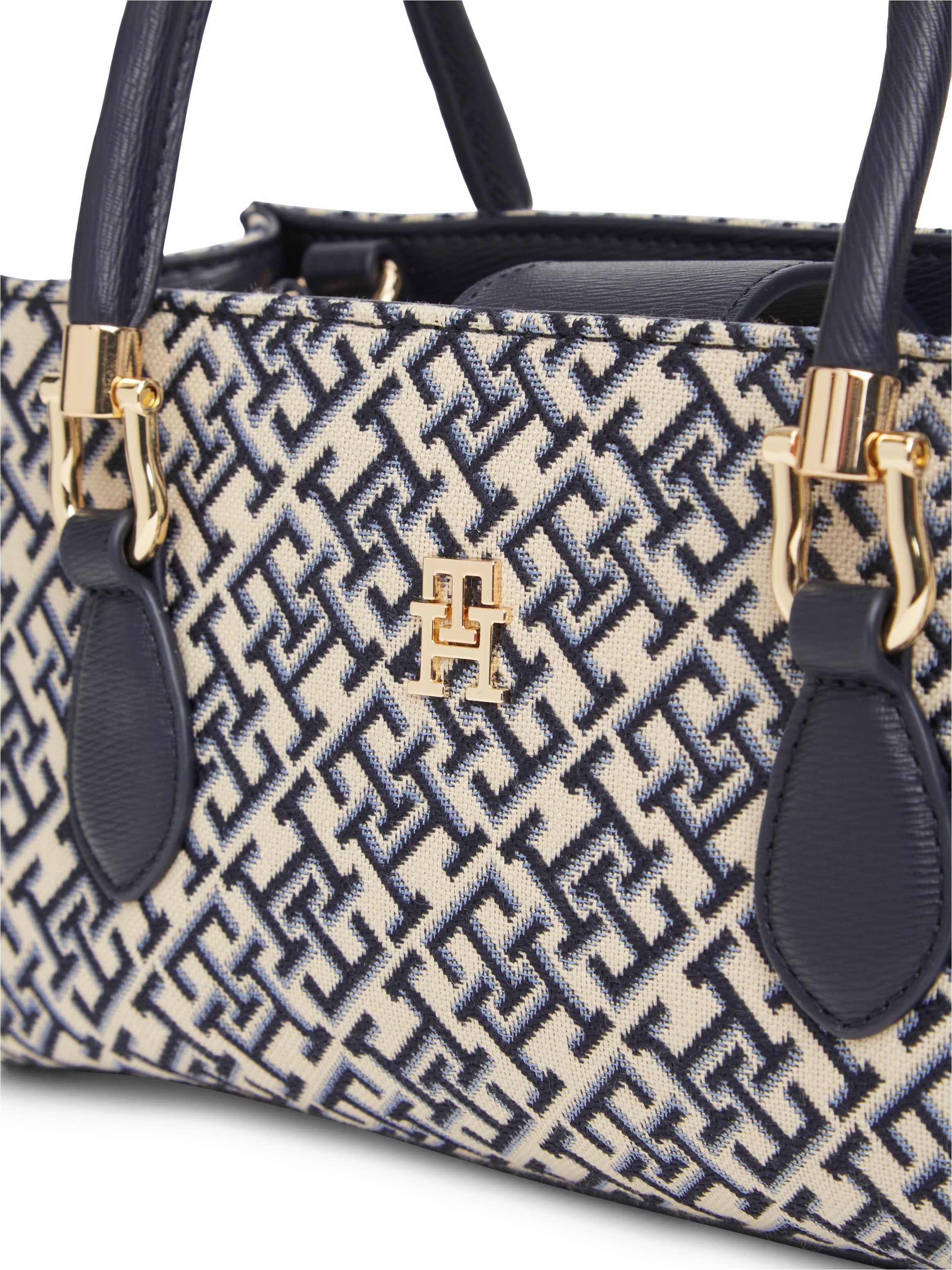 Tommy Hilfiger Henkeltasche »TH GRACE MINI SATCHEL JACQUARD« Damen Umhängetasche, Handtasche mit edler TH-Stickerei