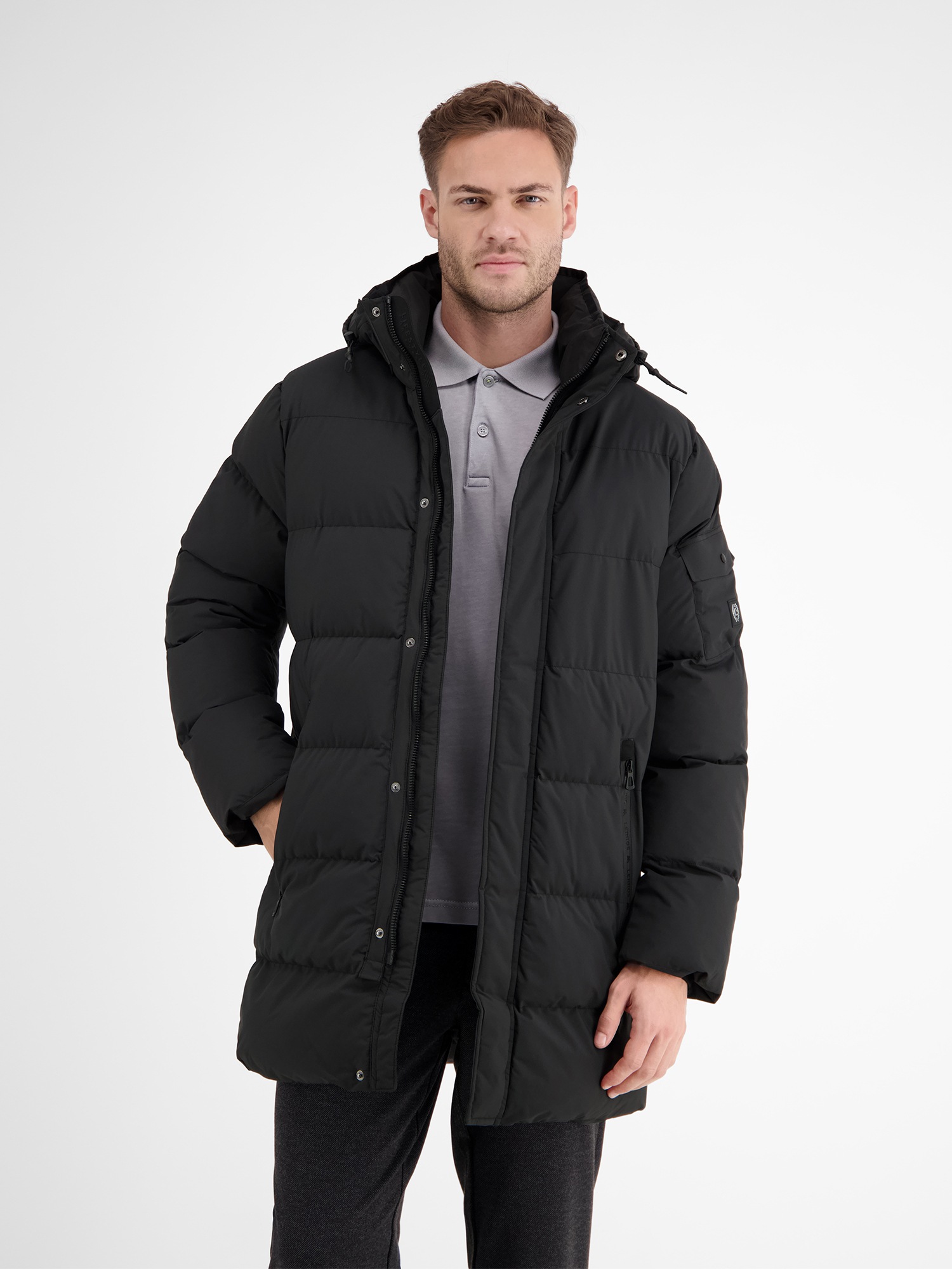 LERROS Steppjacke »LERROS Warm gefütterte Steppjacke mit abnehmbarer Kapuze«, mit Kapuze, Wasser- und windabweisend, atmungsaktiv
