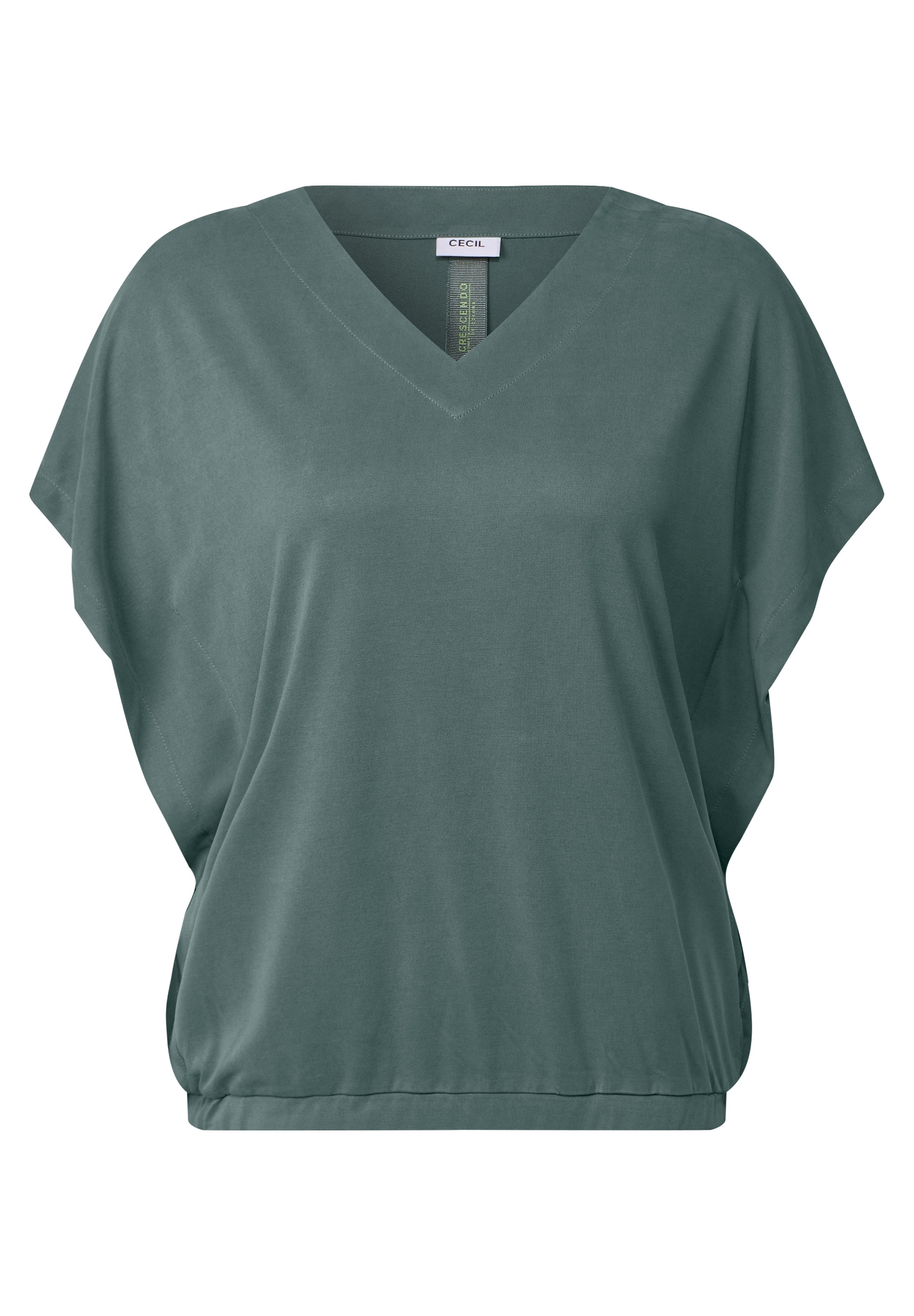 Cecil V-Shirt, mit Elastiksaum