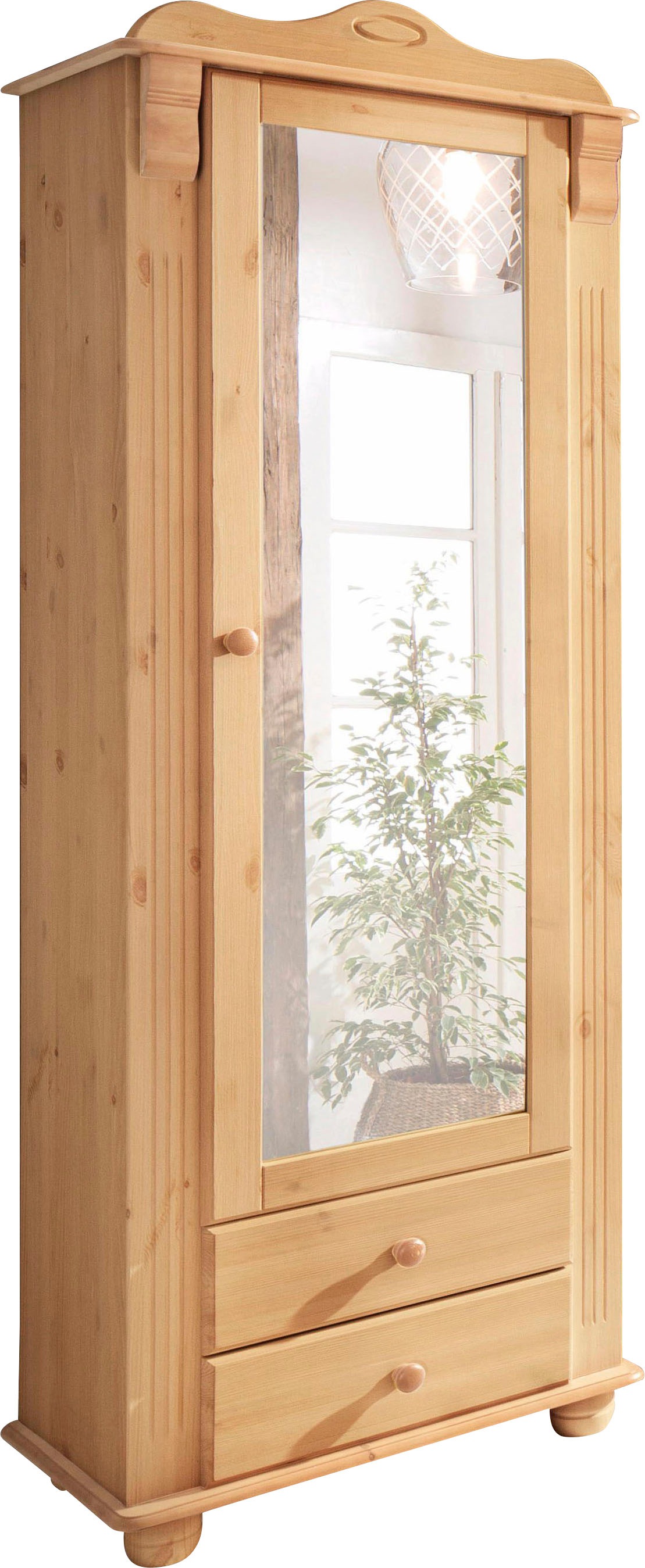 OTTO home Garderobenschrank "Adele" mit Spiegel, Breite 63 cm, mit 2 Schubl günstig online kaufen