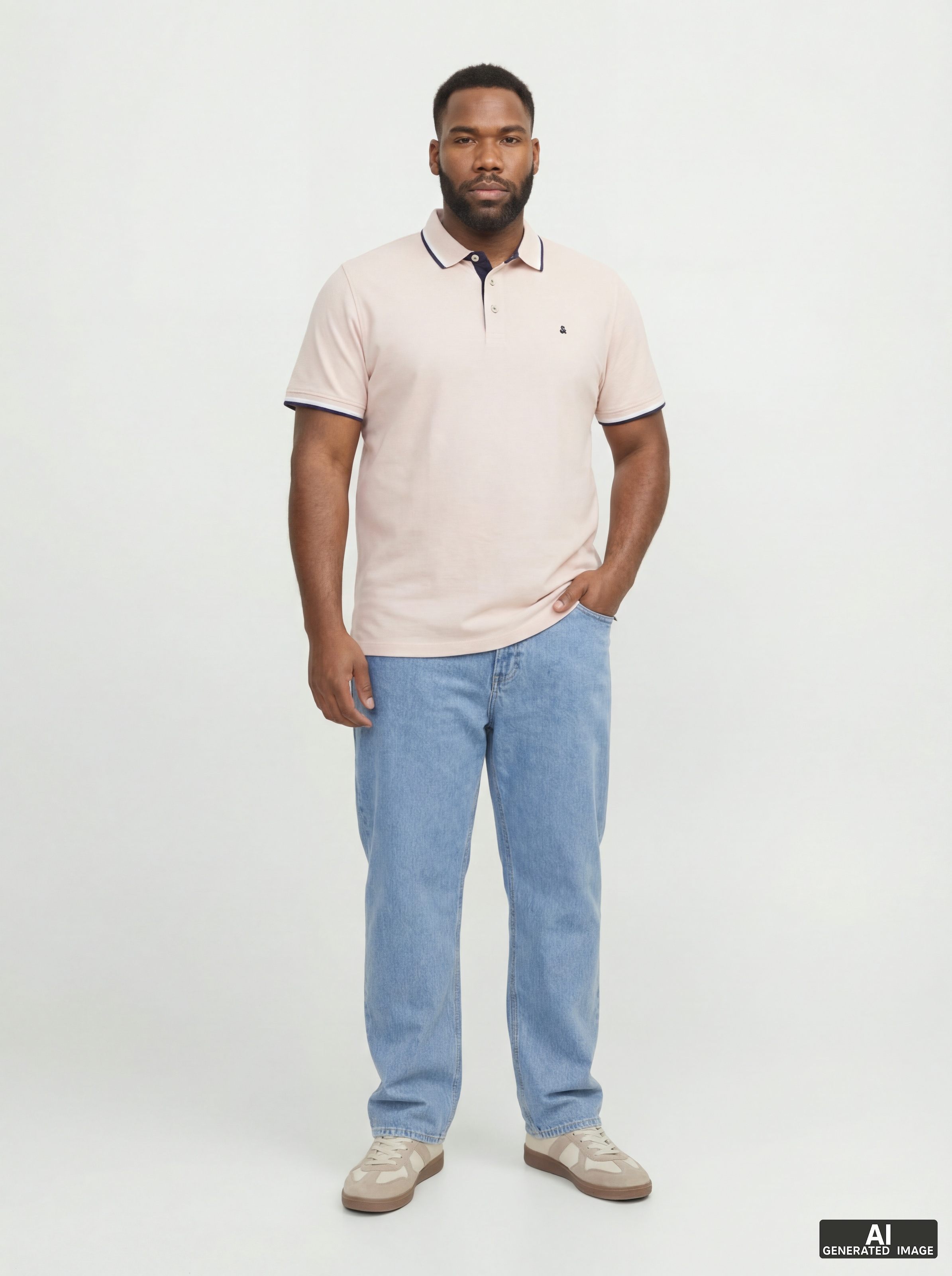 Jack & Jones PlusSize »JJEPAULOS POLO SS NOOS PLS« mit Logo Stickerei