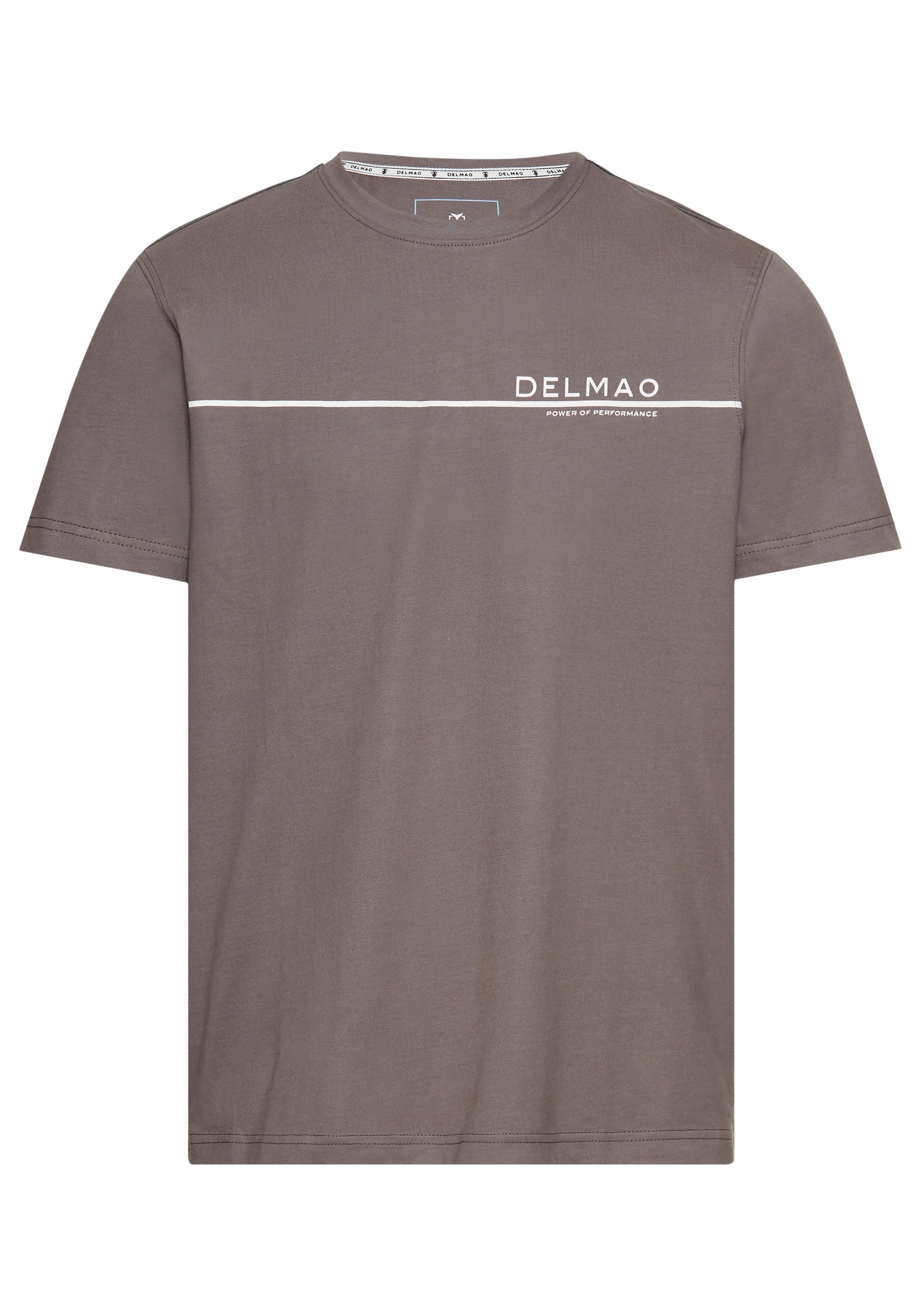 DELMAO T-Shirt, Kurzarm, mit coolem Print, Rundhalsausschnitt, aus 100% Baumwolle