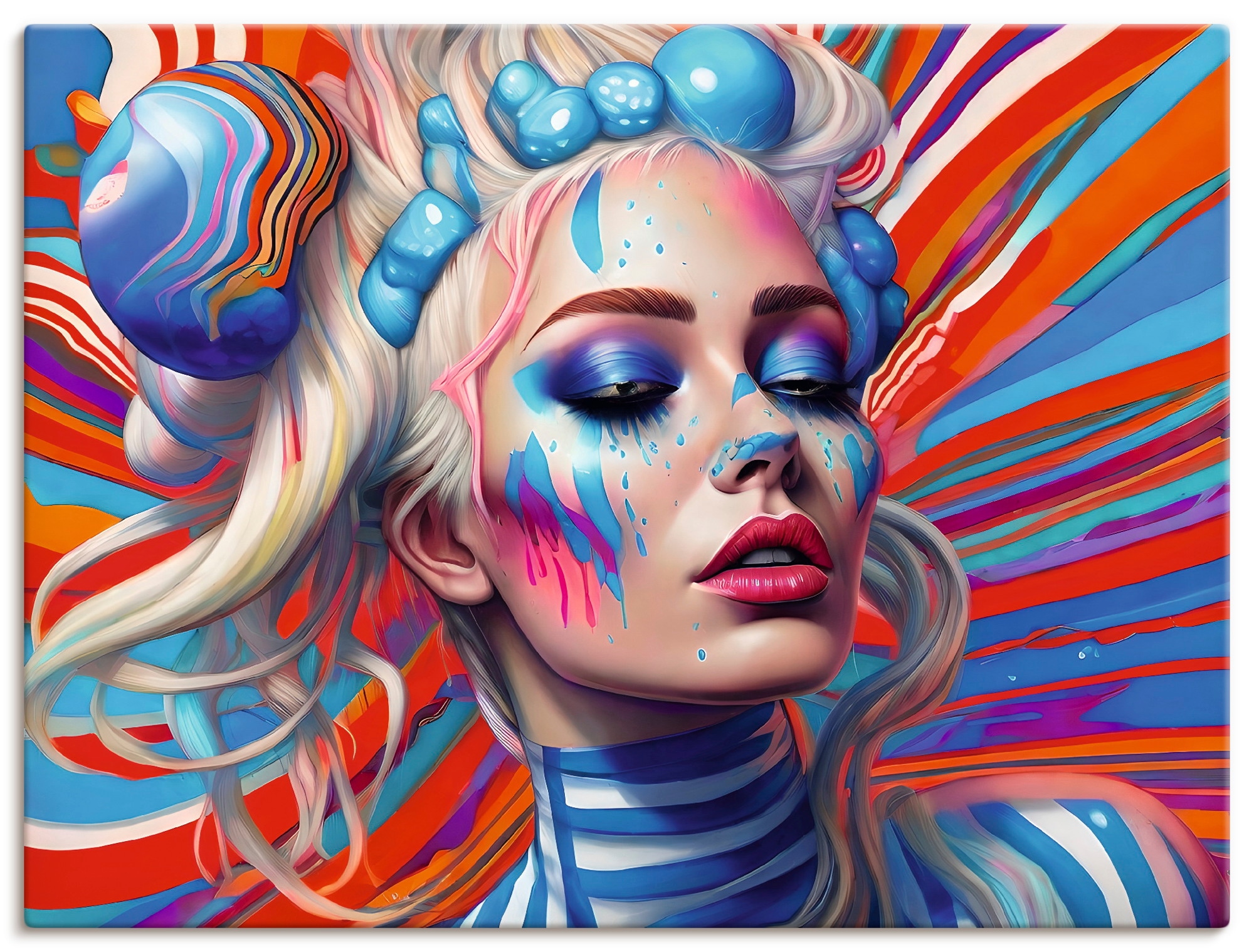 Wandbild ARTLAND "Psychedelisch blond II", farbe bild(er): farbig, B:80cm H:60cm, Bilder, als Alubild, Leinwandbild, Poster, Wandaufkleber in verschied. Größen 4