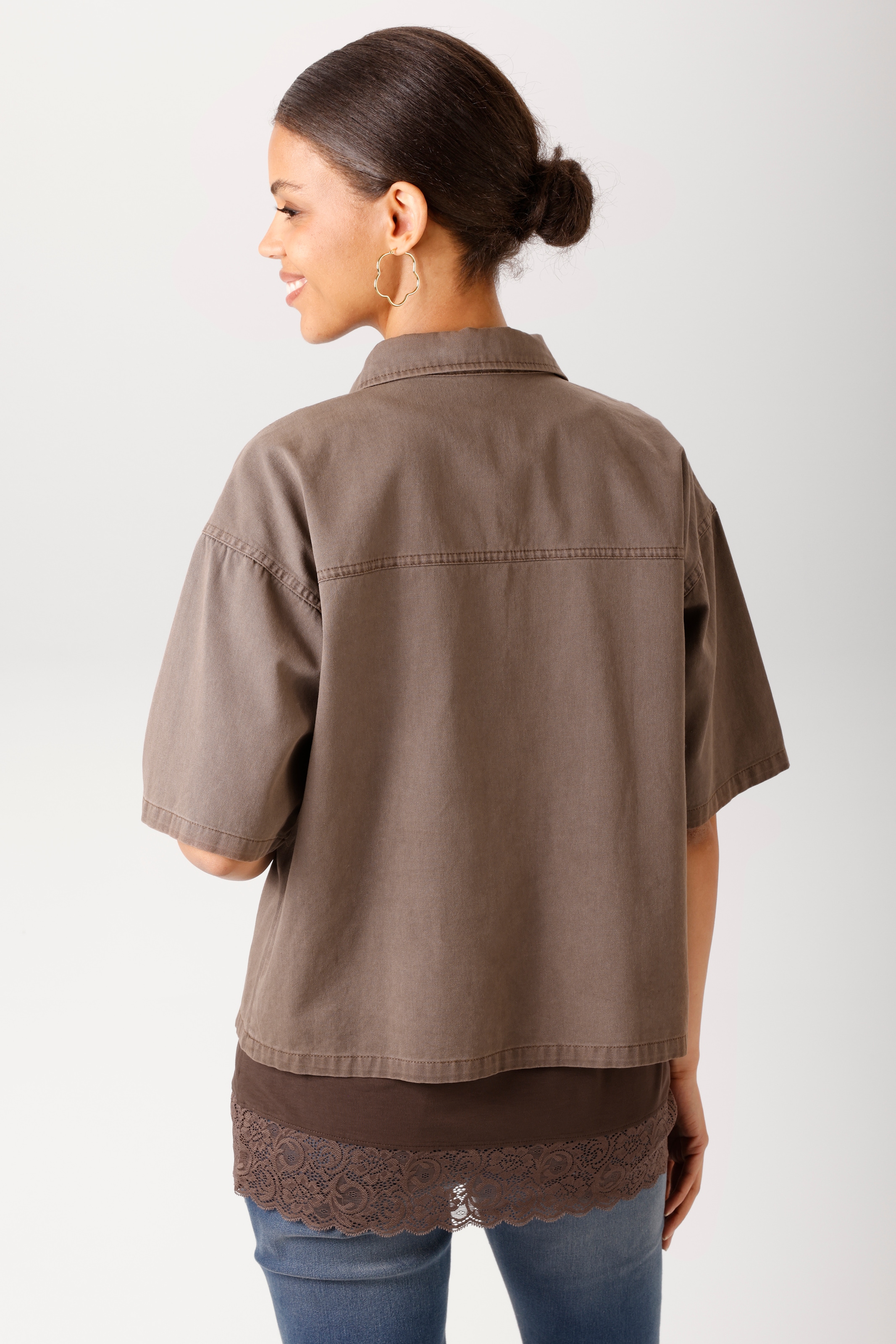 Aniston CASUAL Jeansbluse in trendiger Garment-Waschung - NEUE KOLLEKTION
