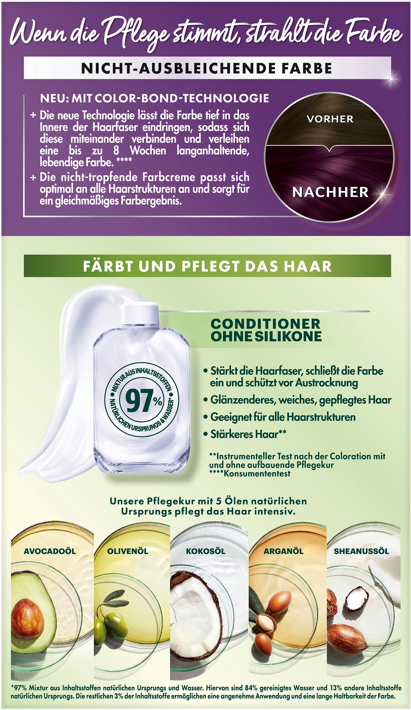 GARNIER Coloration »Garnier Nutrisse Ultra Color«, (Packung, 3 tlg.), mit pflegender Formel