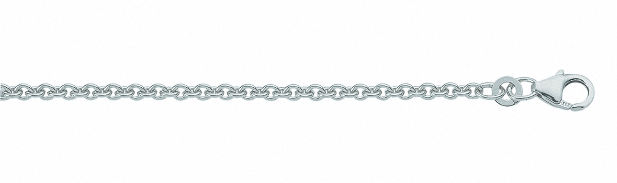 Goldkette ADELIA´S "Damen 333 Weißgold Anker Halskette Ø 1,1 mm", silber, Halsketten, Damen, 45, Gold Weißgold 333, Gold, Weißgold 333, Goldkette, Weißgoldschmuck für Damen