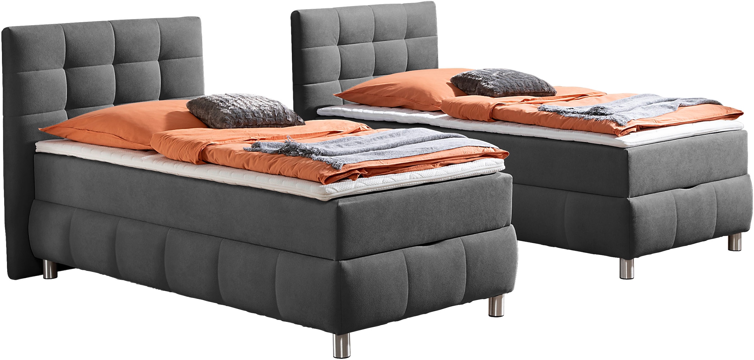 Home affaire Boxbett »Marvao  inkl. Bettkasten und Topper« Boxbett mit Bettkasten, inkl. Topper
