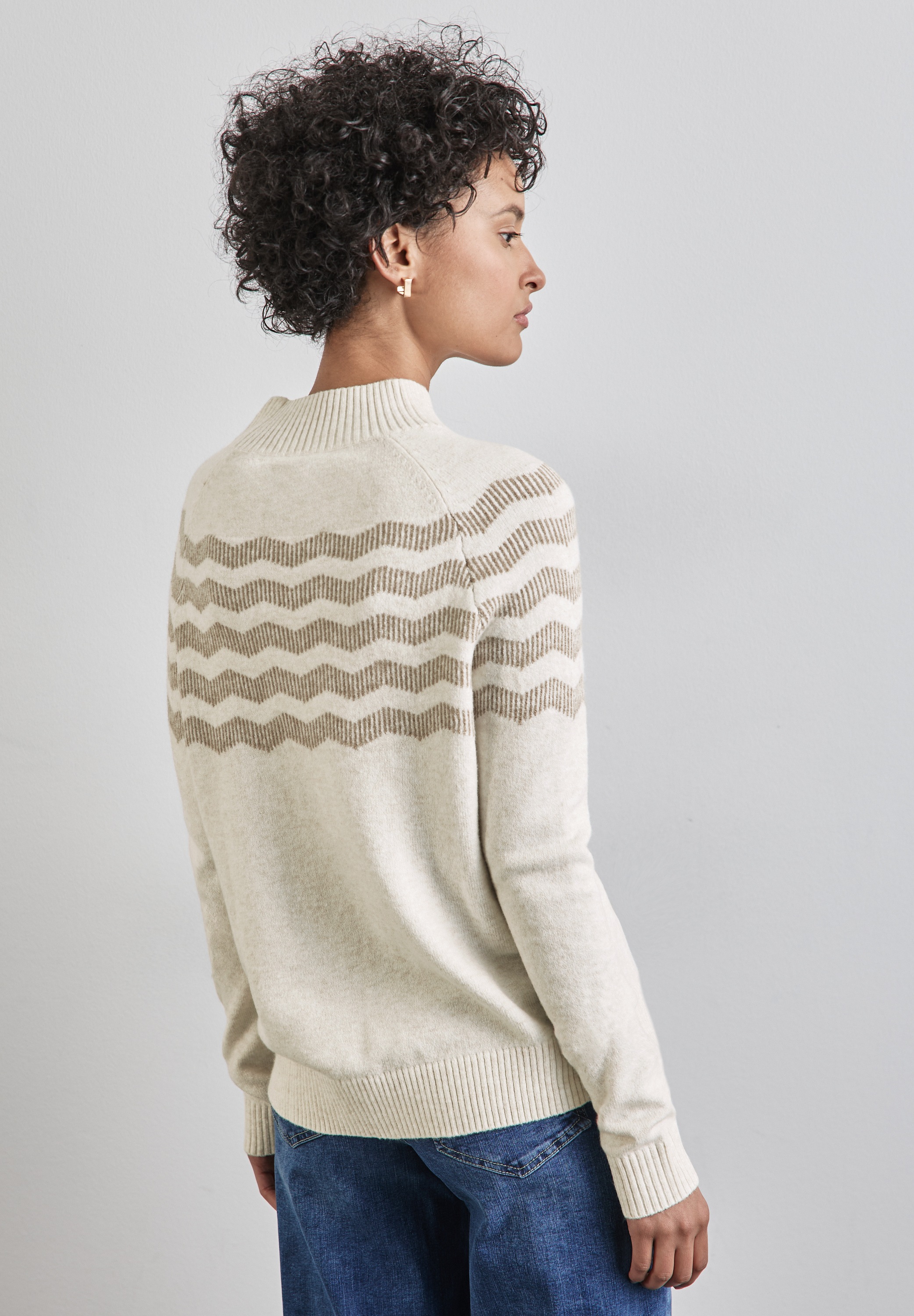 STREET ONE Strickpullover, mit Stehkragen