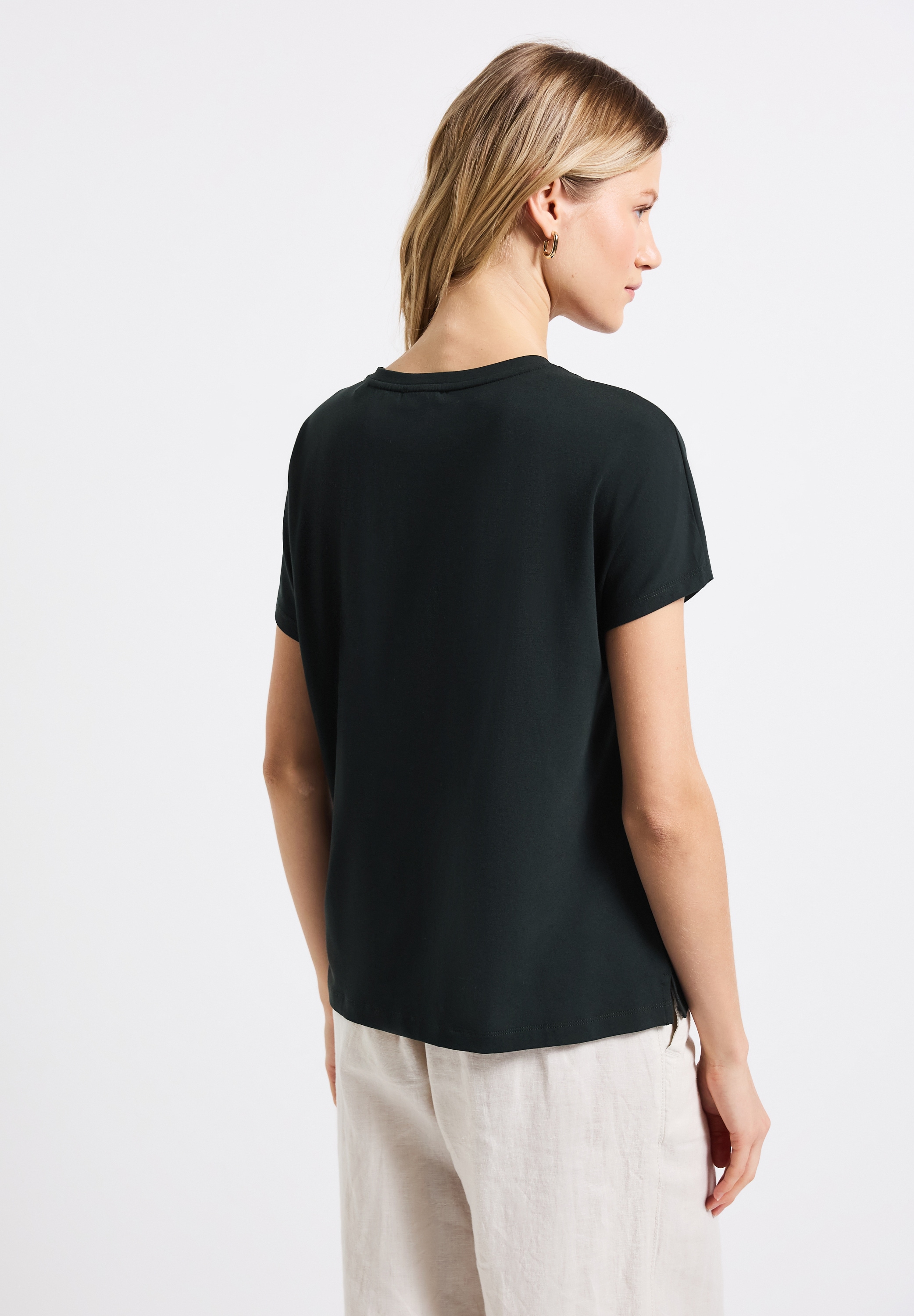 STREET ONE T-Shirt, aus strecthigem Viskosematerial