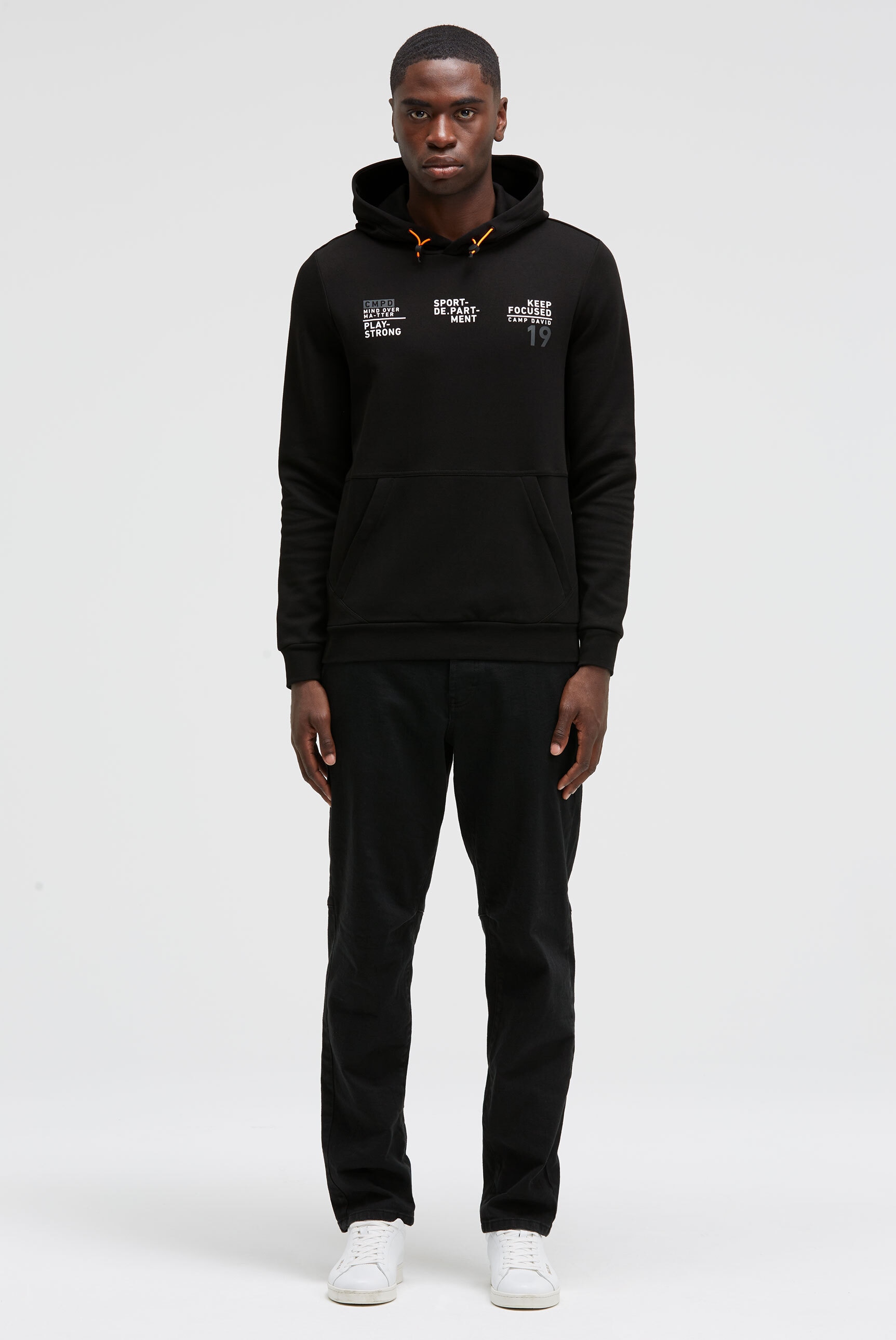 CAMP DAVID Kapuzensweatshirt Kapuze mit verstellbarem Gummizug