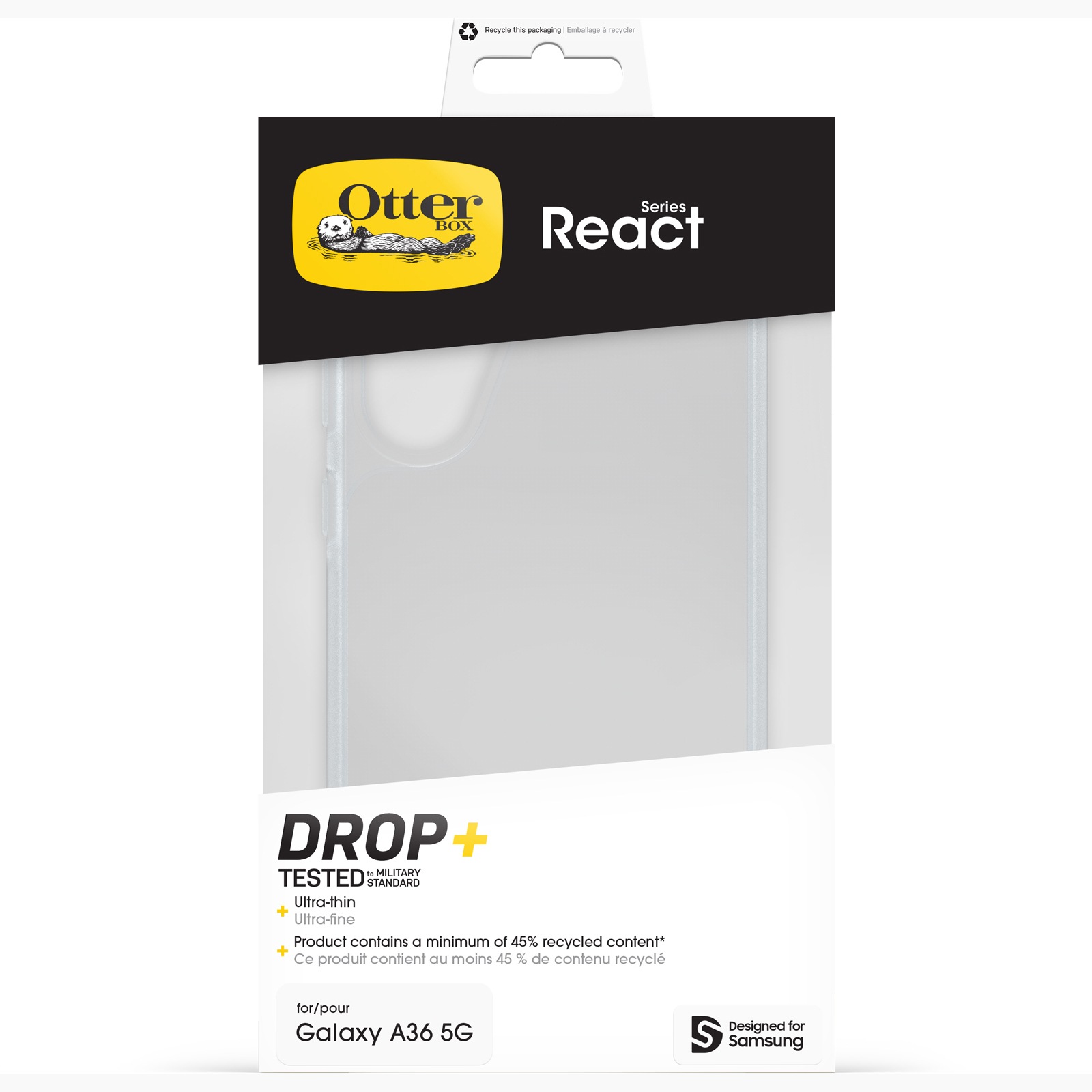 Otterbox Handyhülle »React Series für Samsung Galaxy A36«, Samsung Galaxy A36 5G, Backcover, Schutzhülle, Handyschutzhülle, Case, Schutzcase, stoßfest