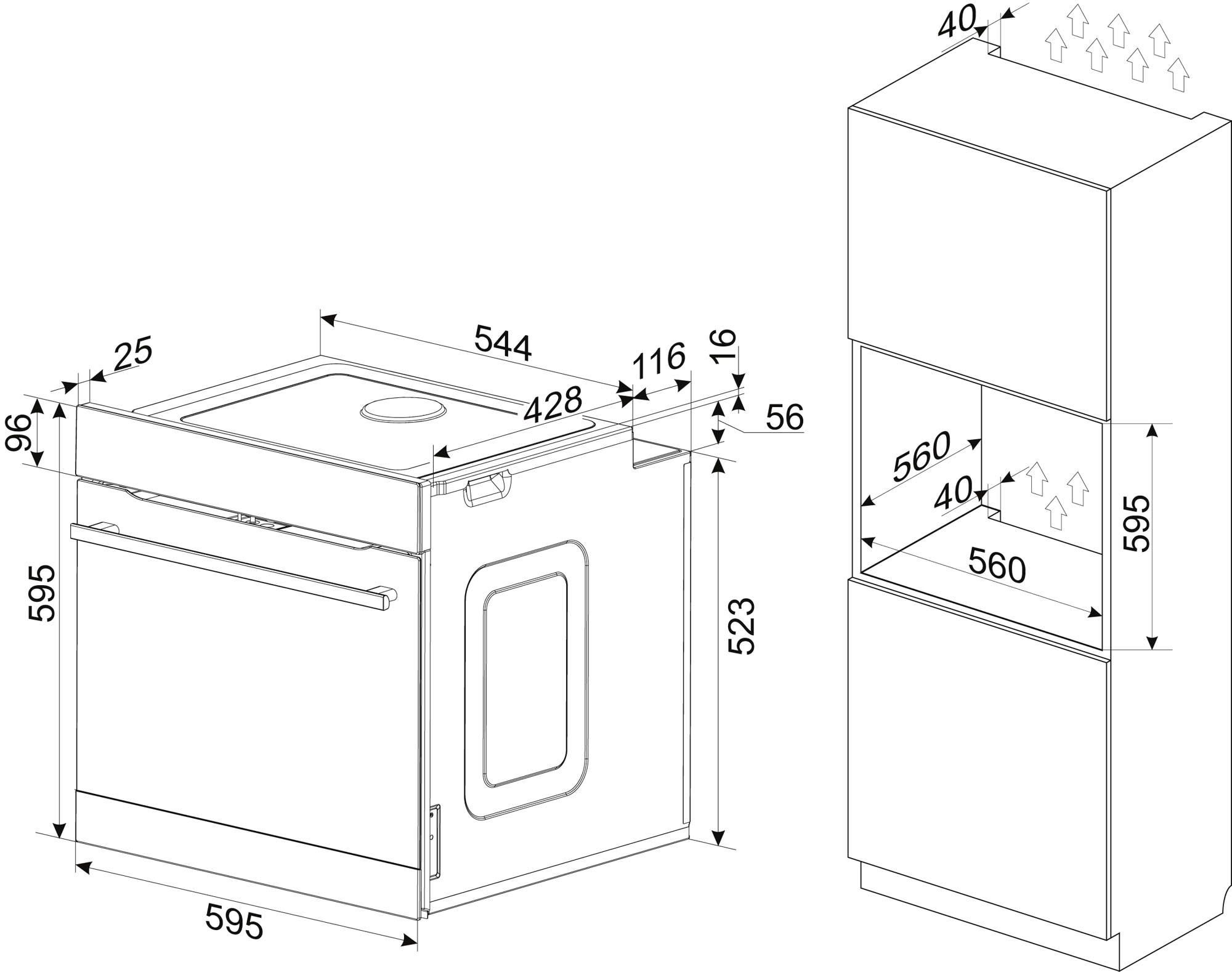 Amica Einbaubackofen »EBX 943 625 E«, EBX 943 625 E, mit Teleskopauszug nachrüstbar, Simple Steam